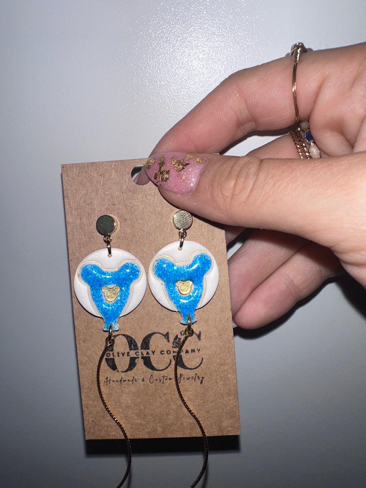 Mouse balloon earrings