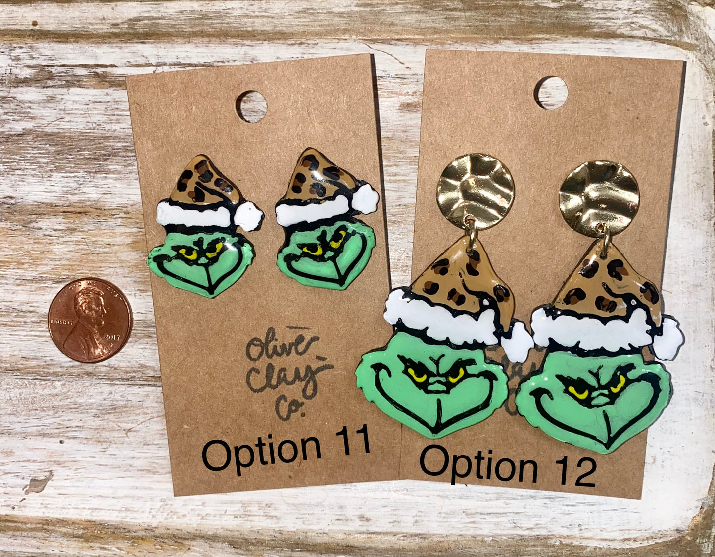 Clay Cheetah earrings