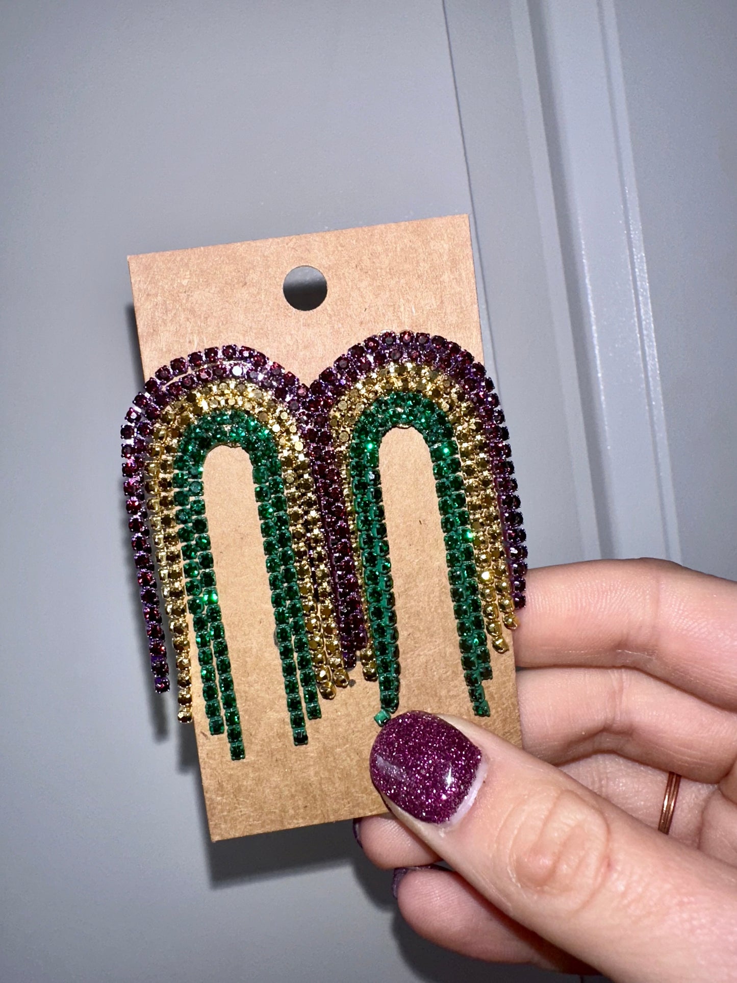 Mardi Gras earrings