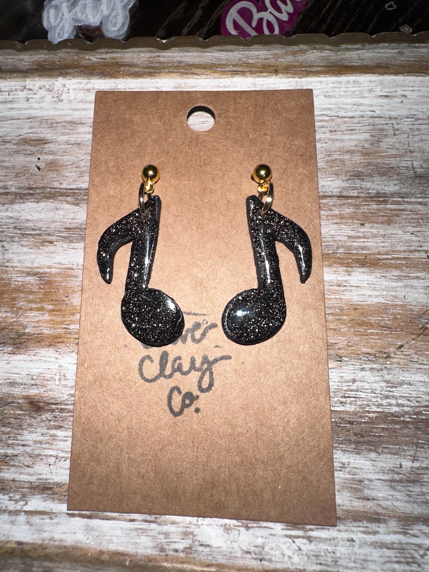 Music note earrings