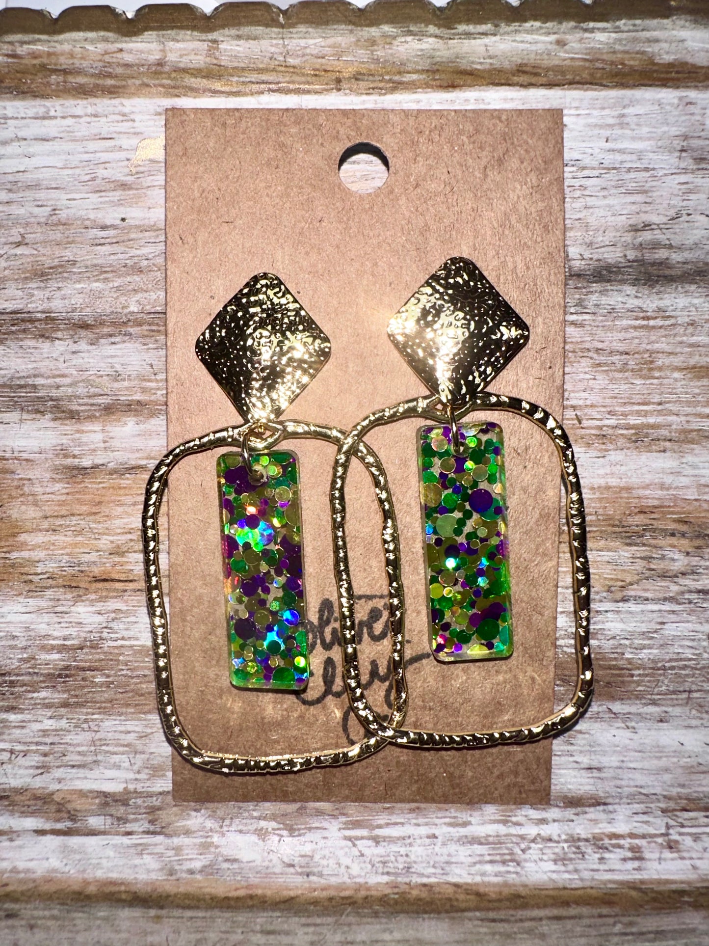 Mardi Gras bar hoops