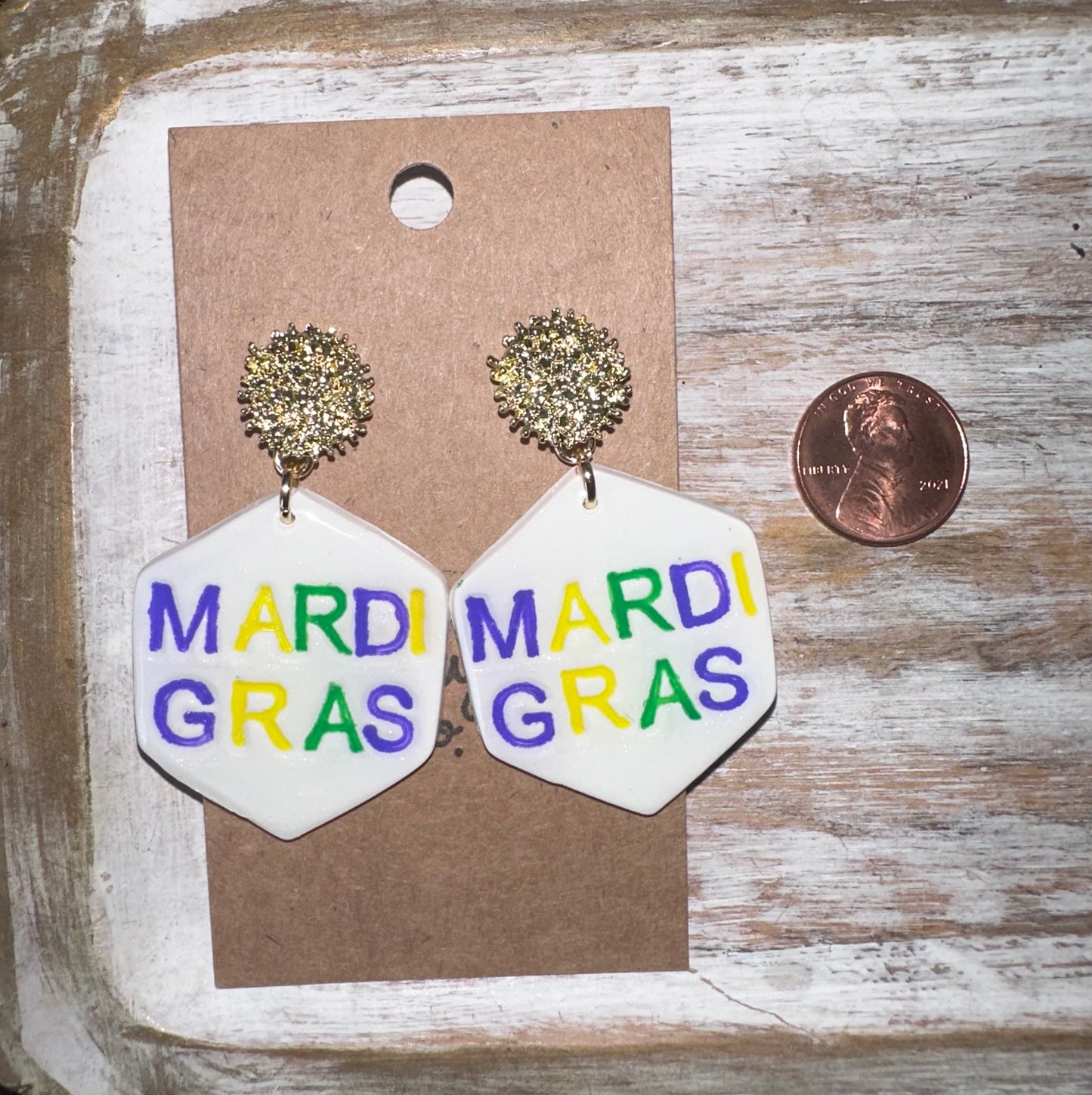 Mardi Gras earrings