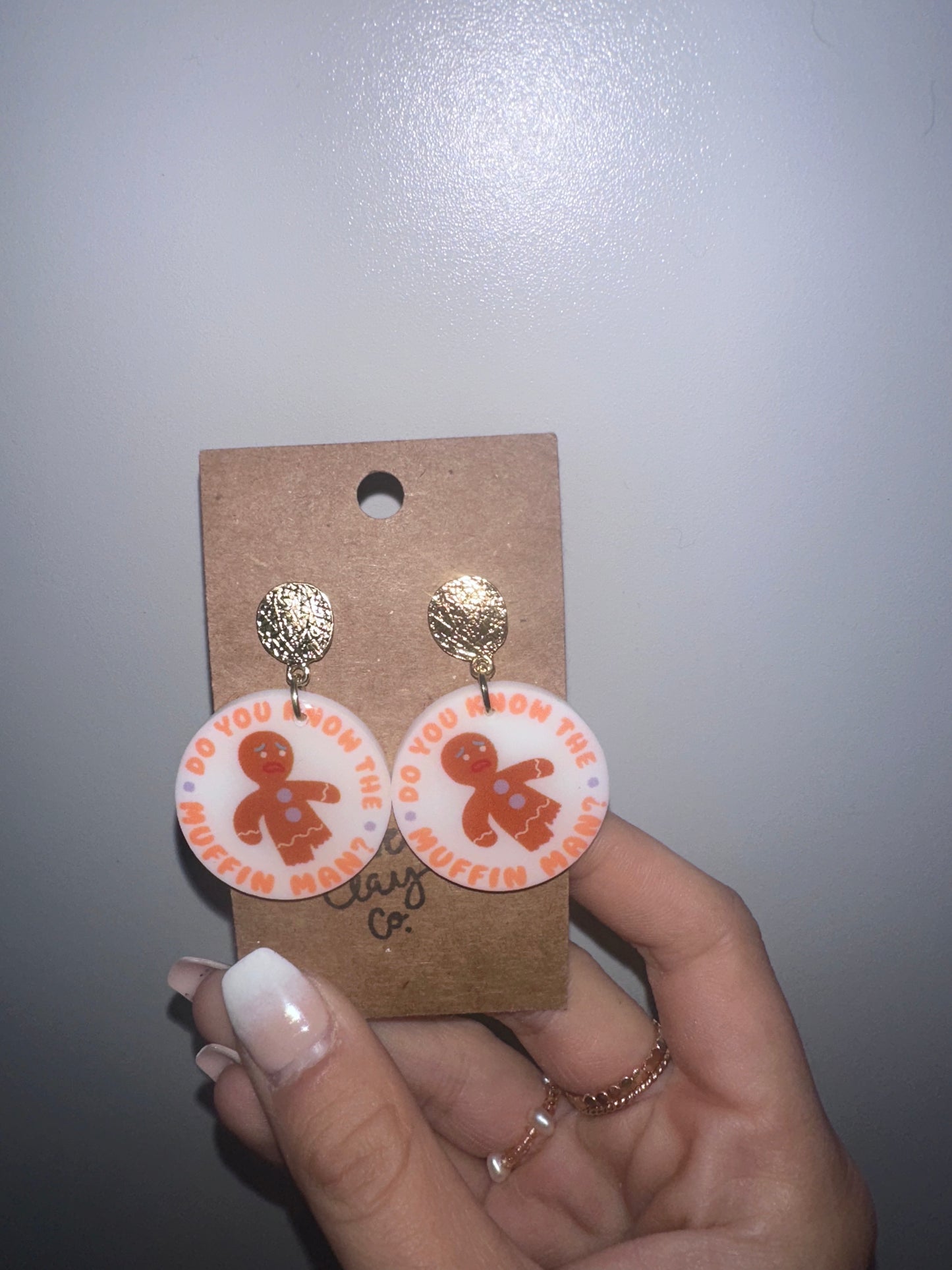 Muffin man earrings