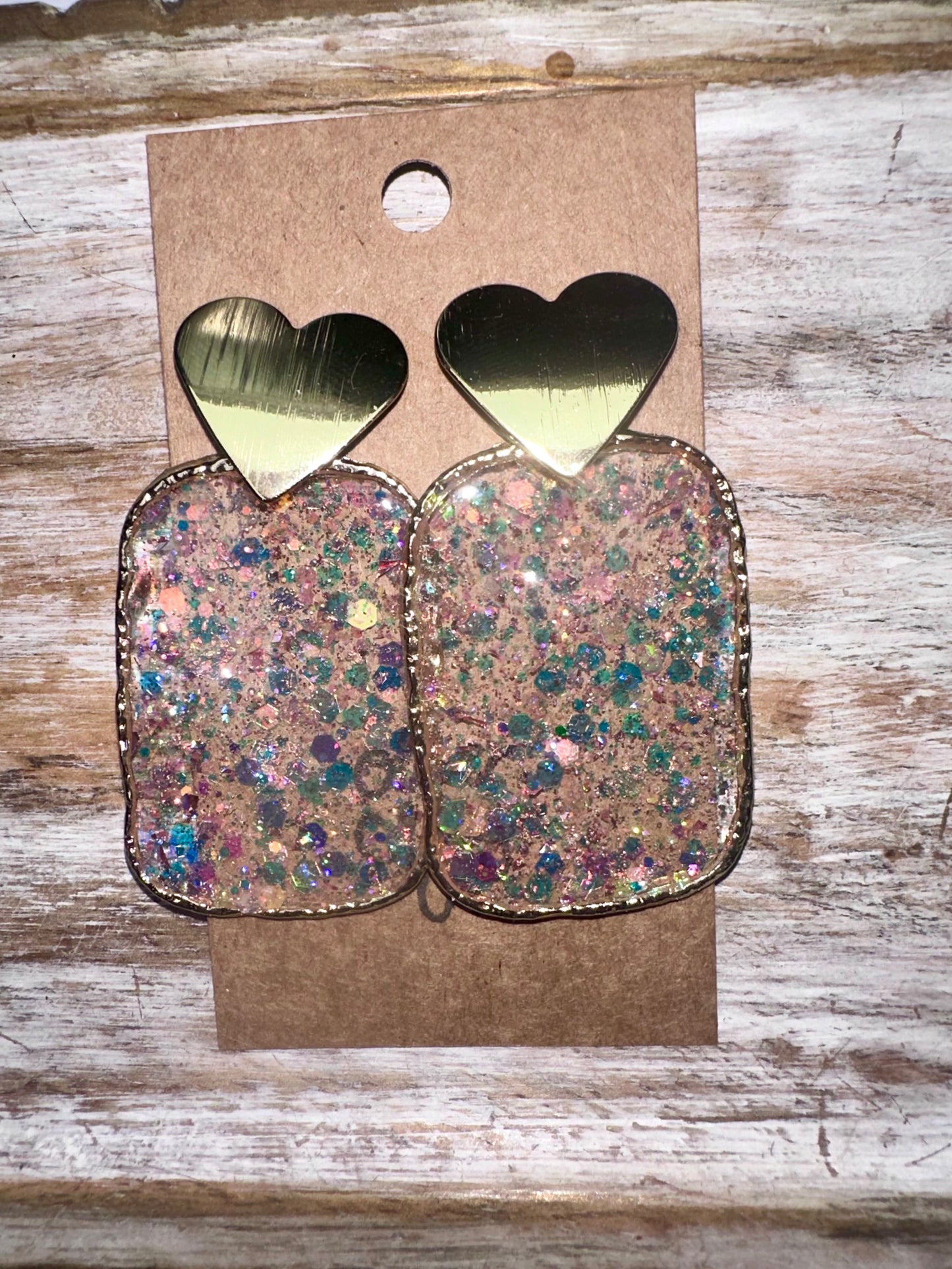 Valentine glitter hoops