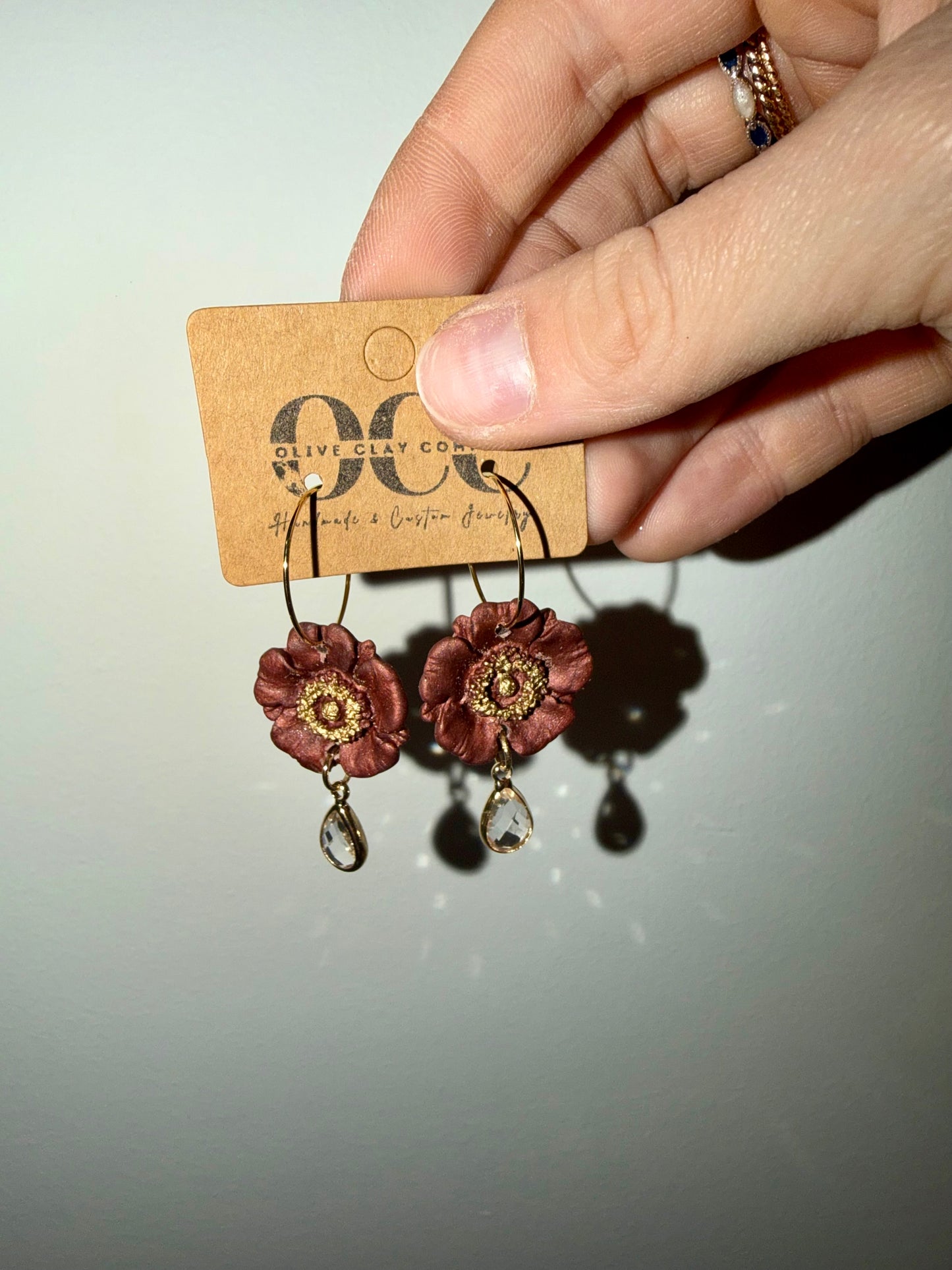 Poppy flower hoops