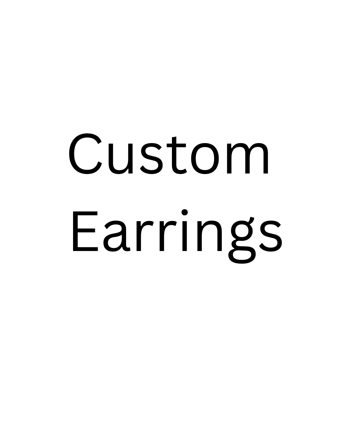 Custom earrings listing