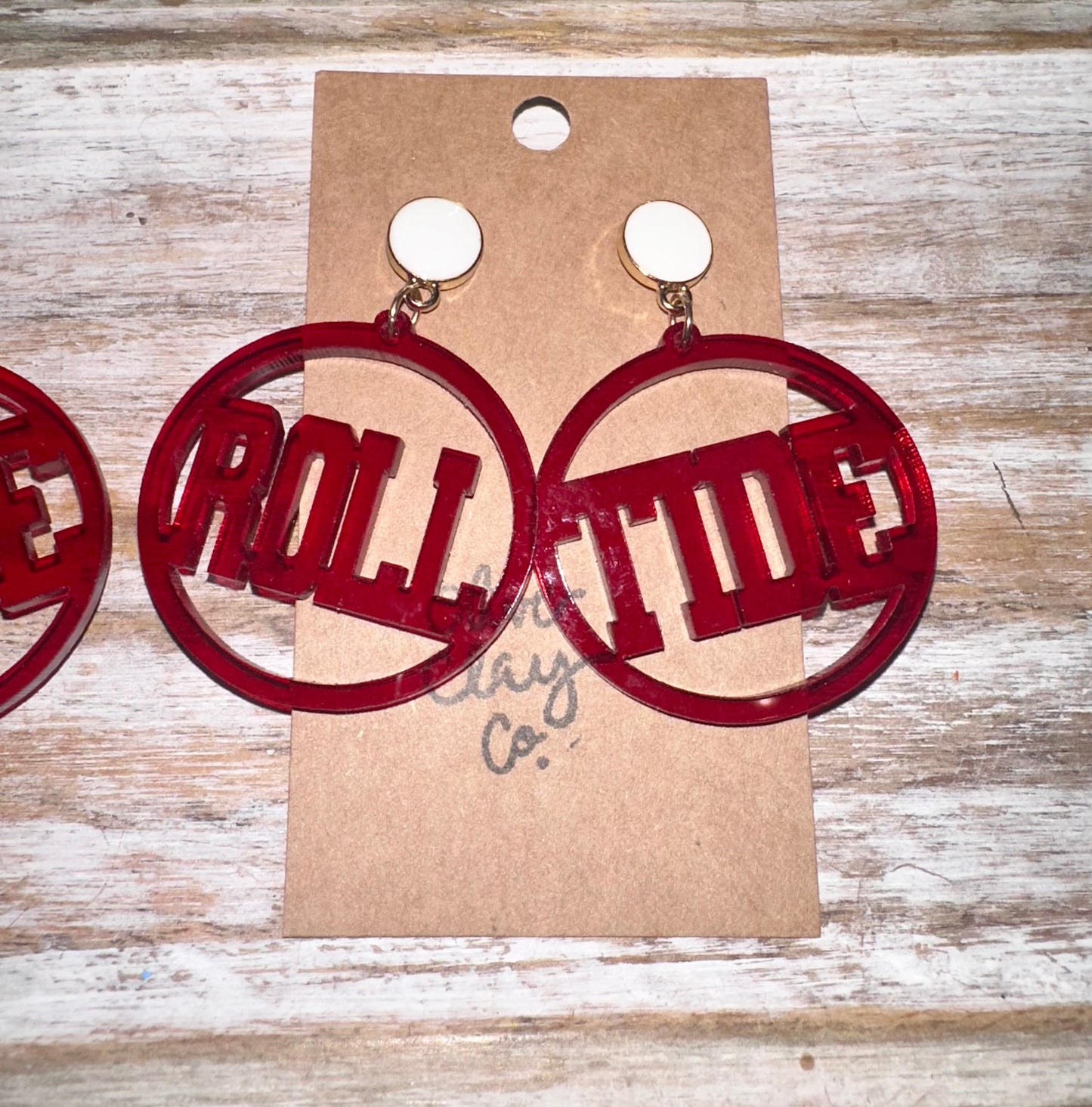 Roll Tide Acrylic Hoops