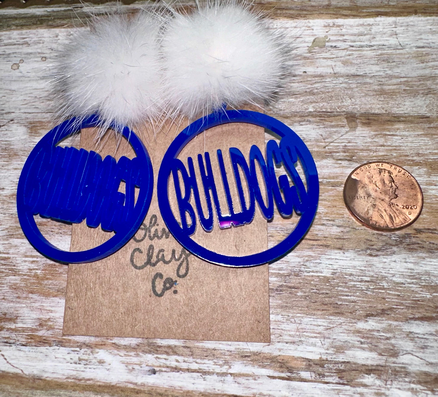 Vancleave bulldogs hoop earrings