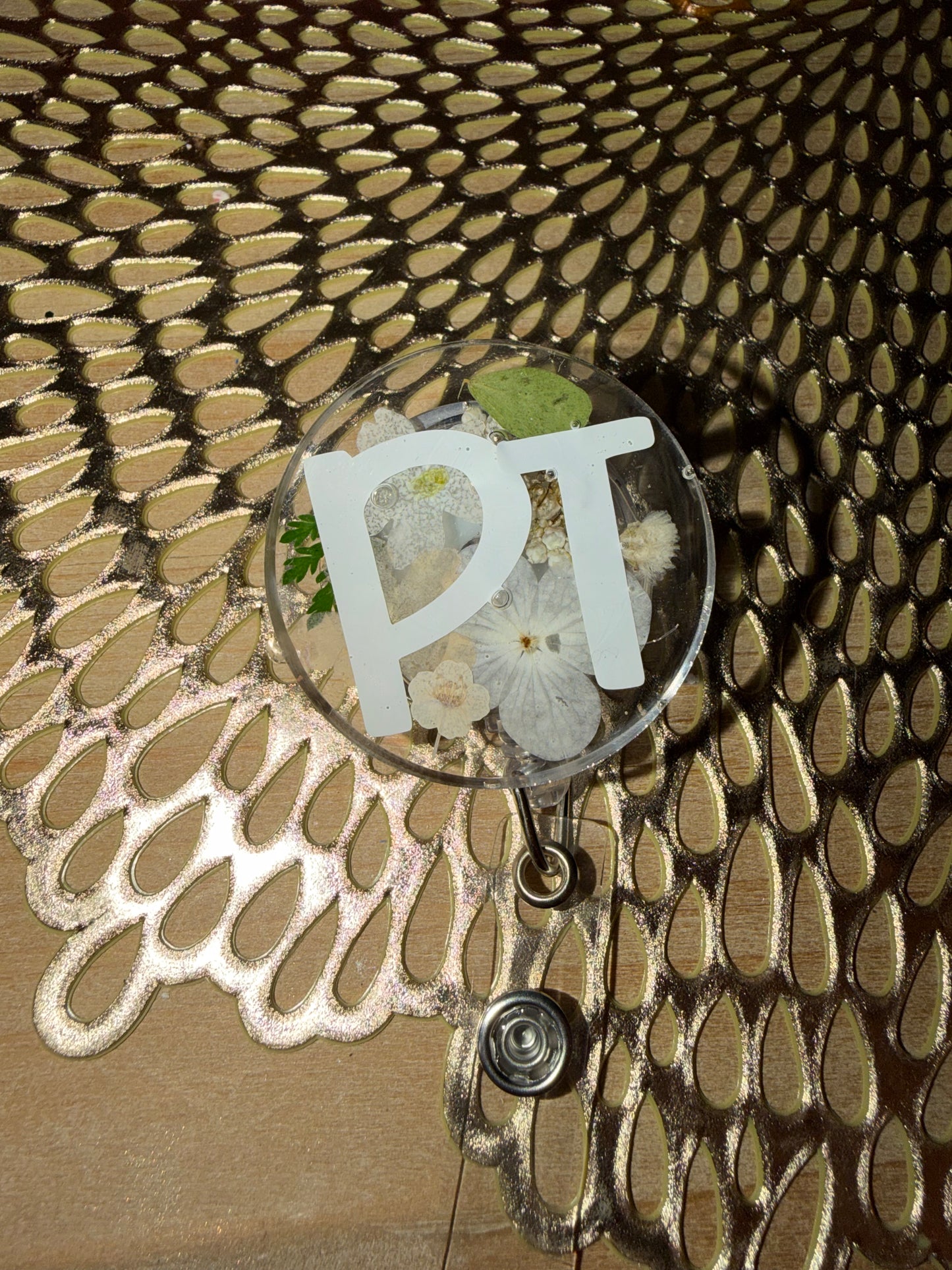 Physical therapy badge reel - alligator clip