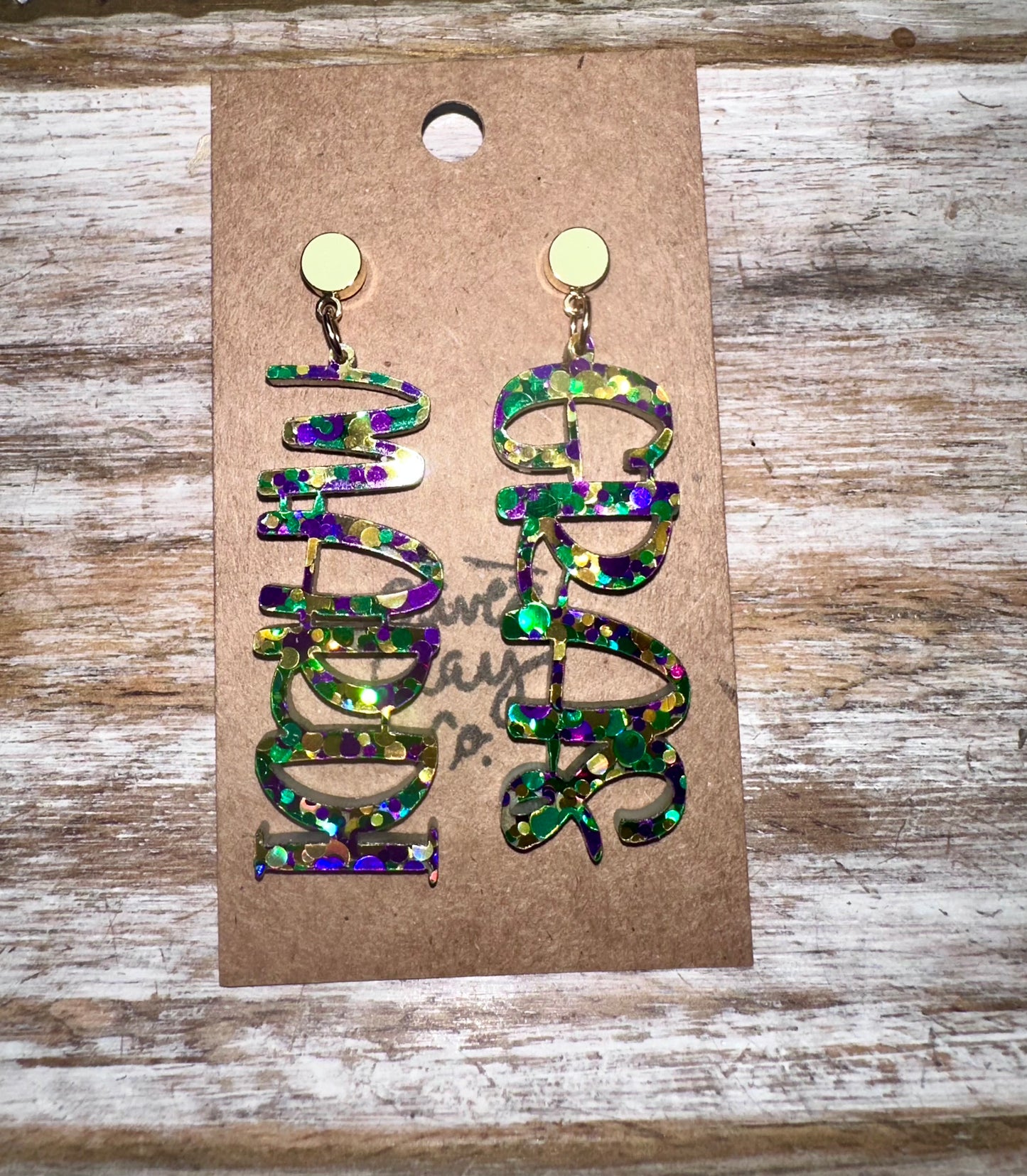 Mardi Gras earrings
