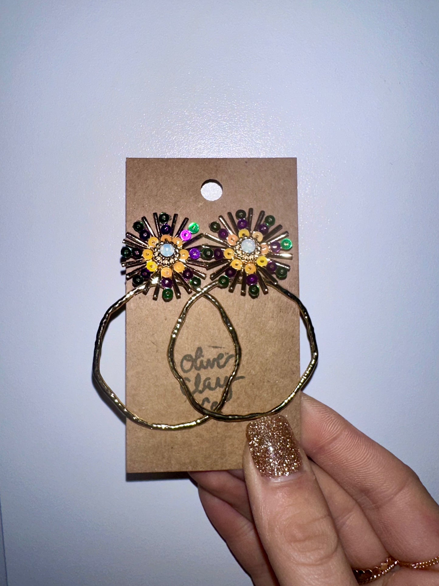 Mardi Gras color hoops