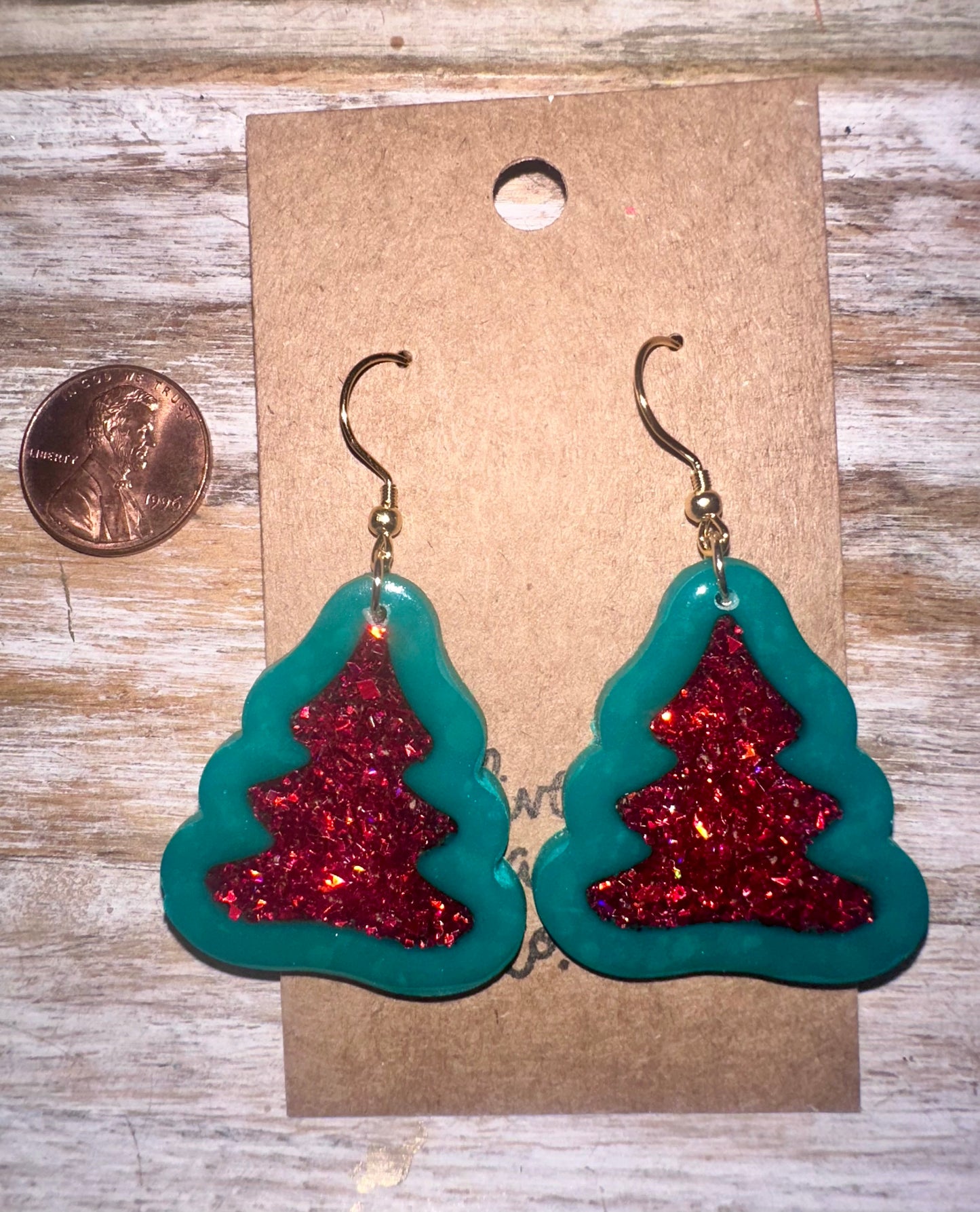 Large clay and resin Christmas Trees