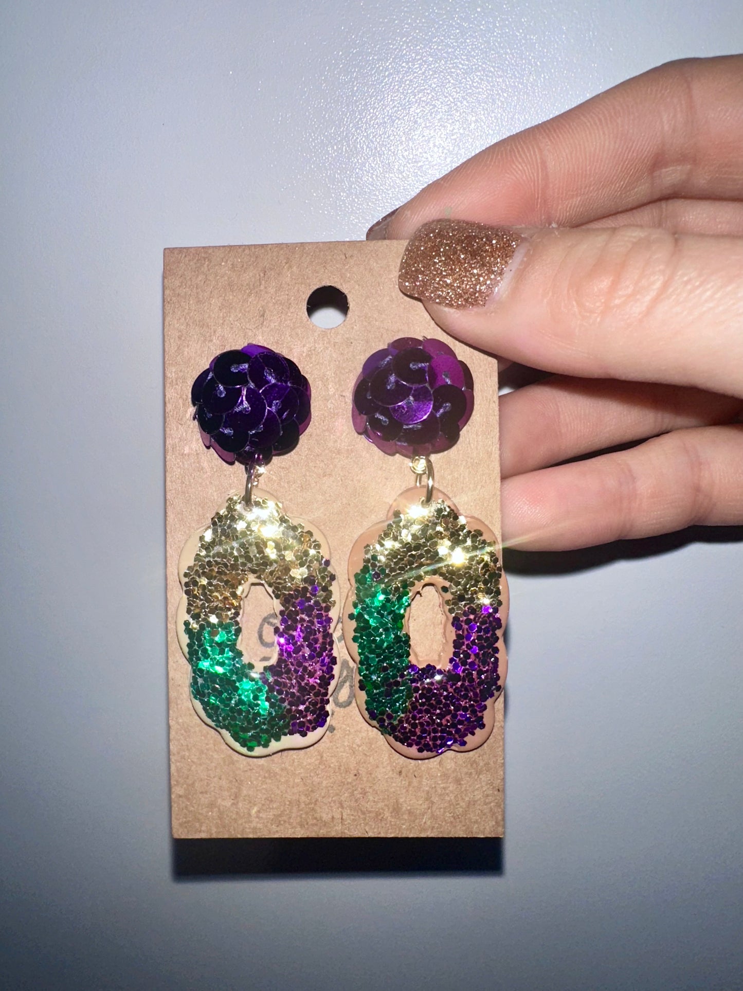 King cake earrings
