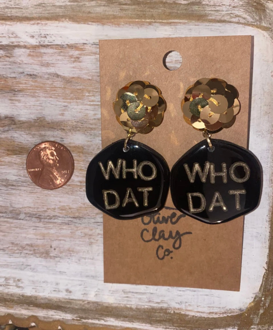 Saints Clay Earrings