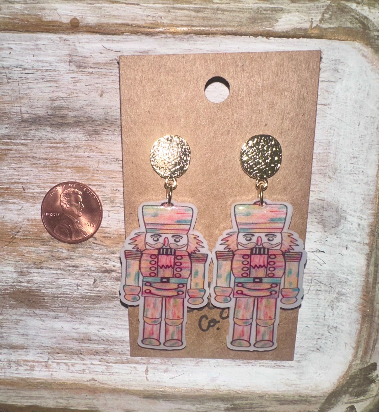 Nutcracker acrylic earrings