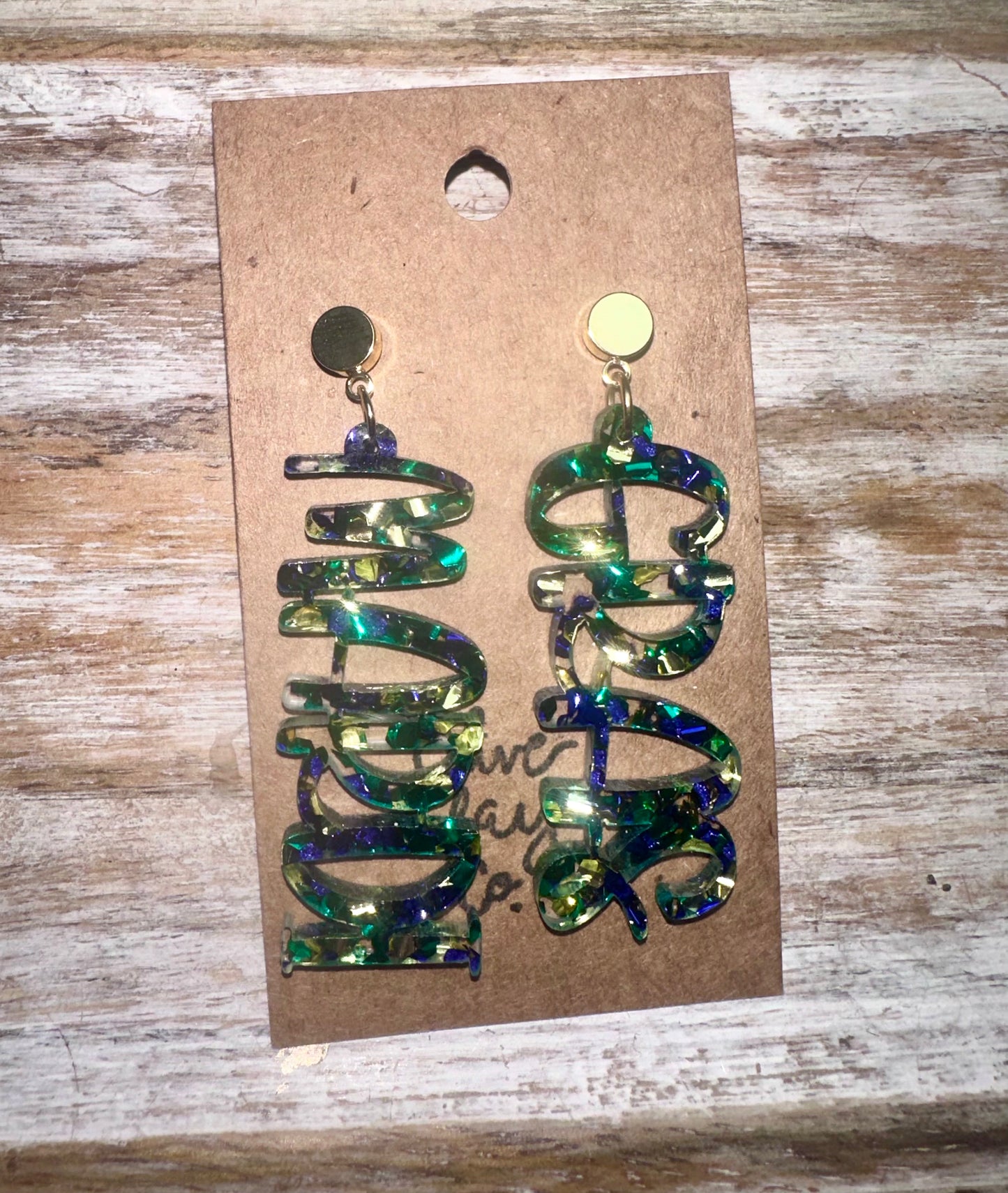 Mardi Gras earrings