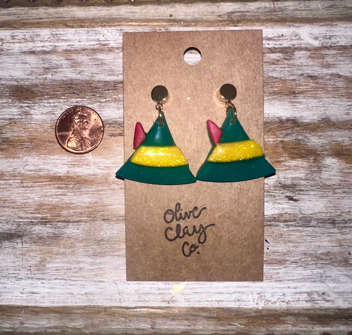 Buddy Elf hat earrings