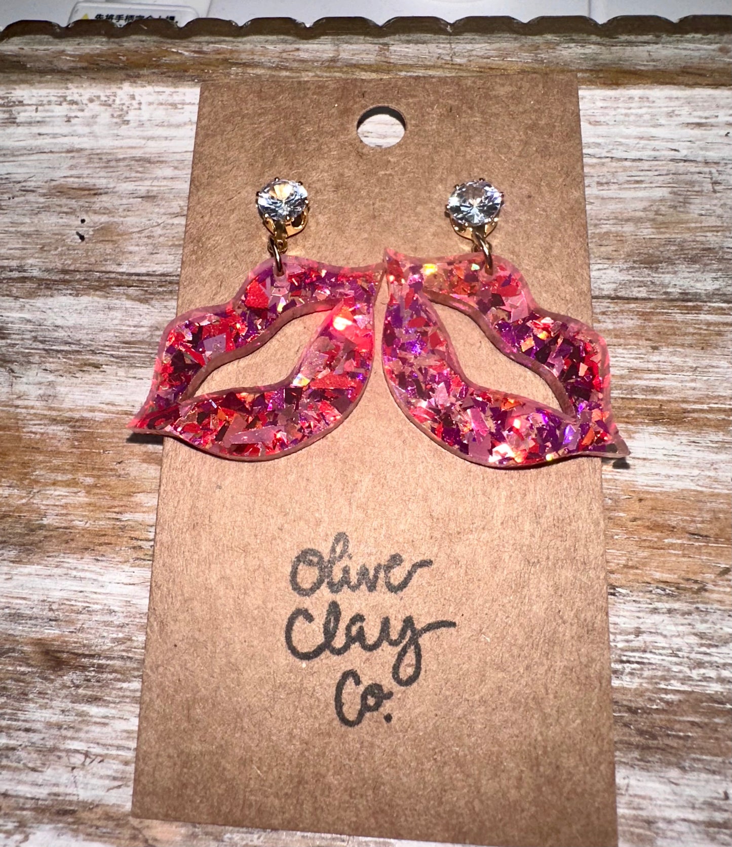 Small lips Valentine earrings