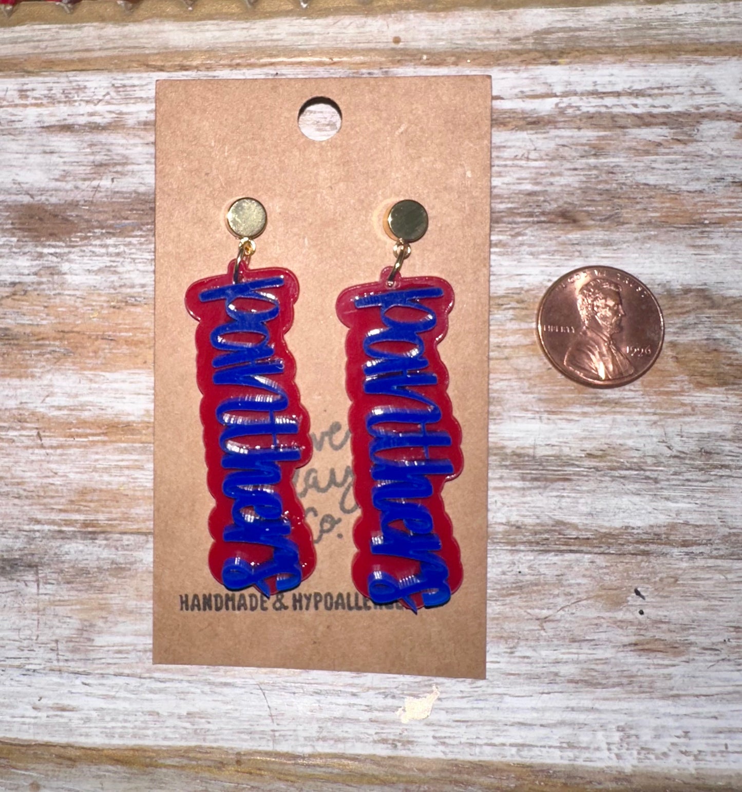 Panthers earrings