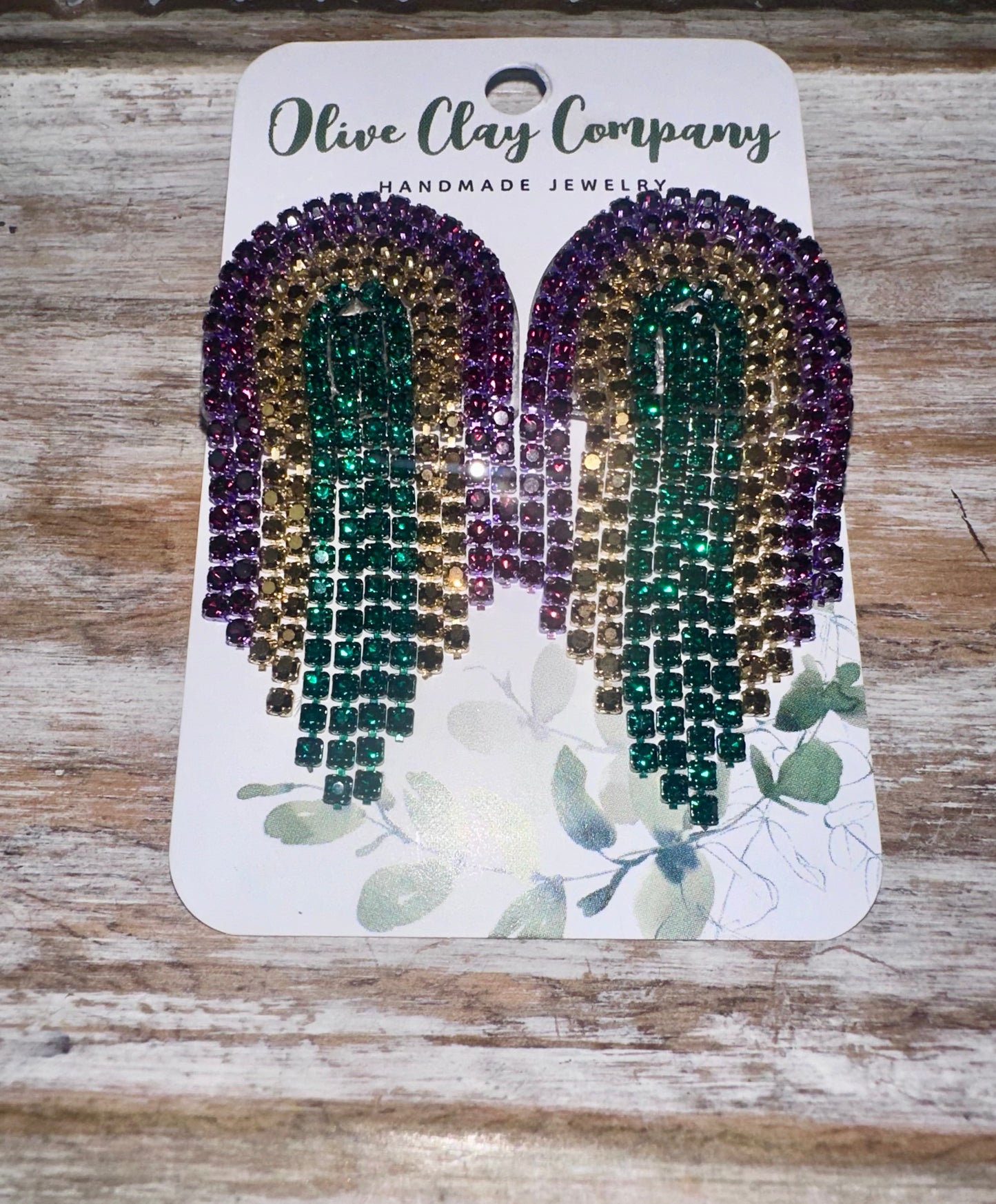 Mardi Gras earrings
