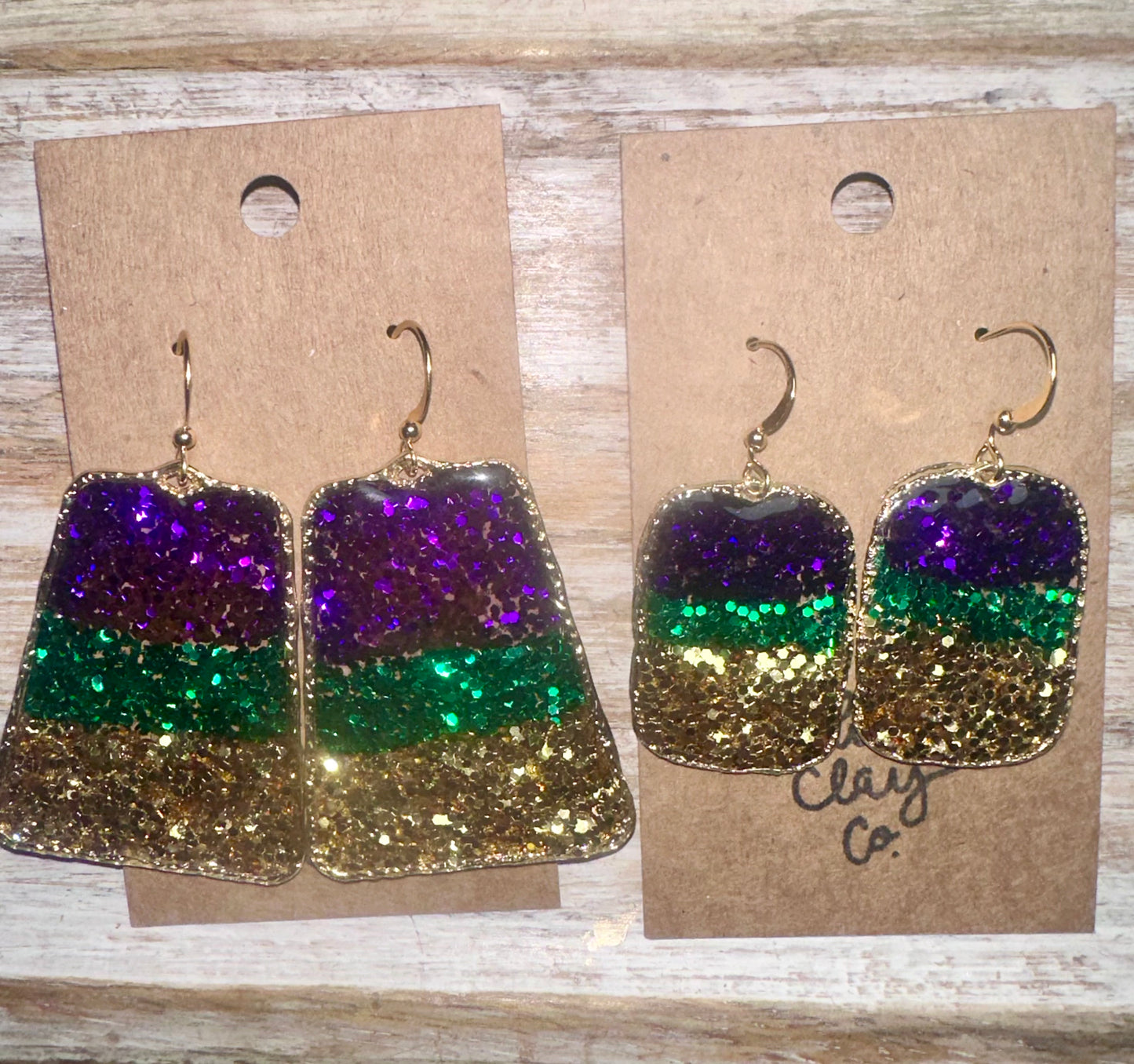 Mardi Gras earrings