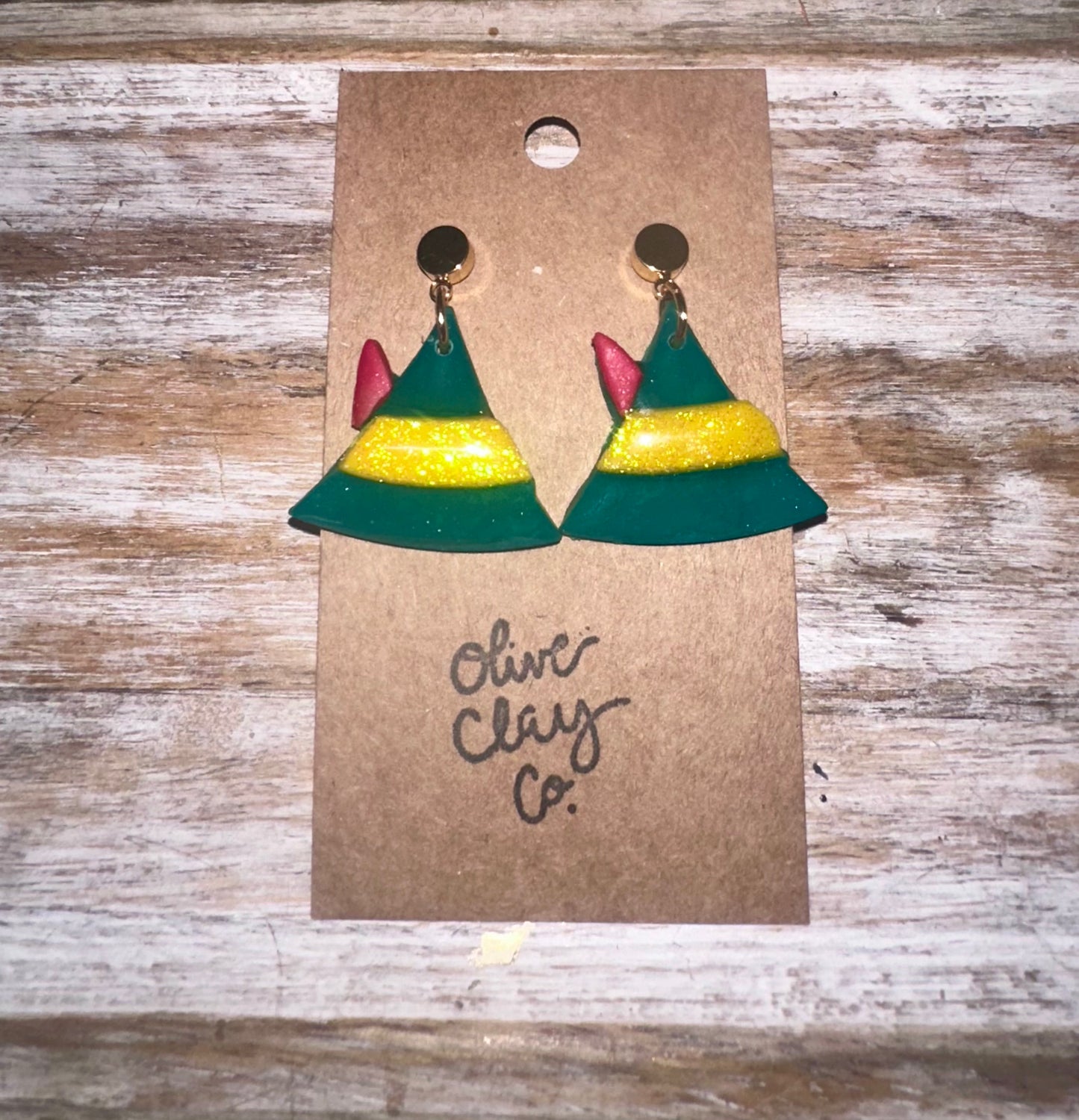 Buddy Elf hat earrings
