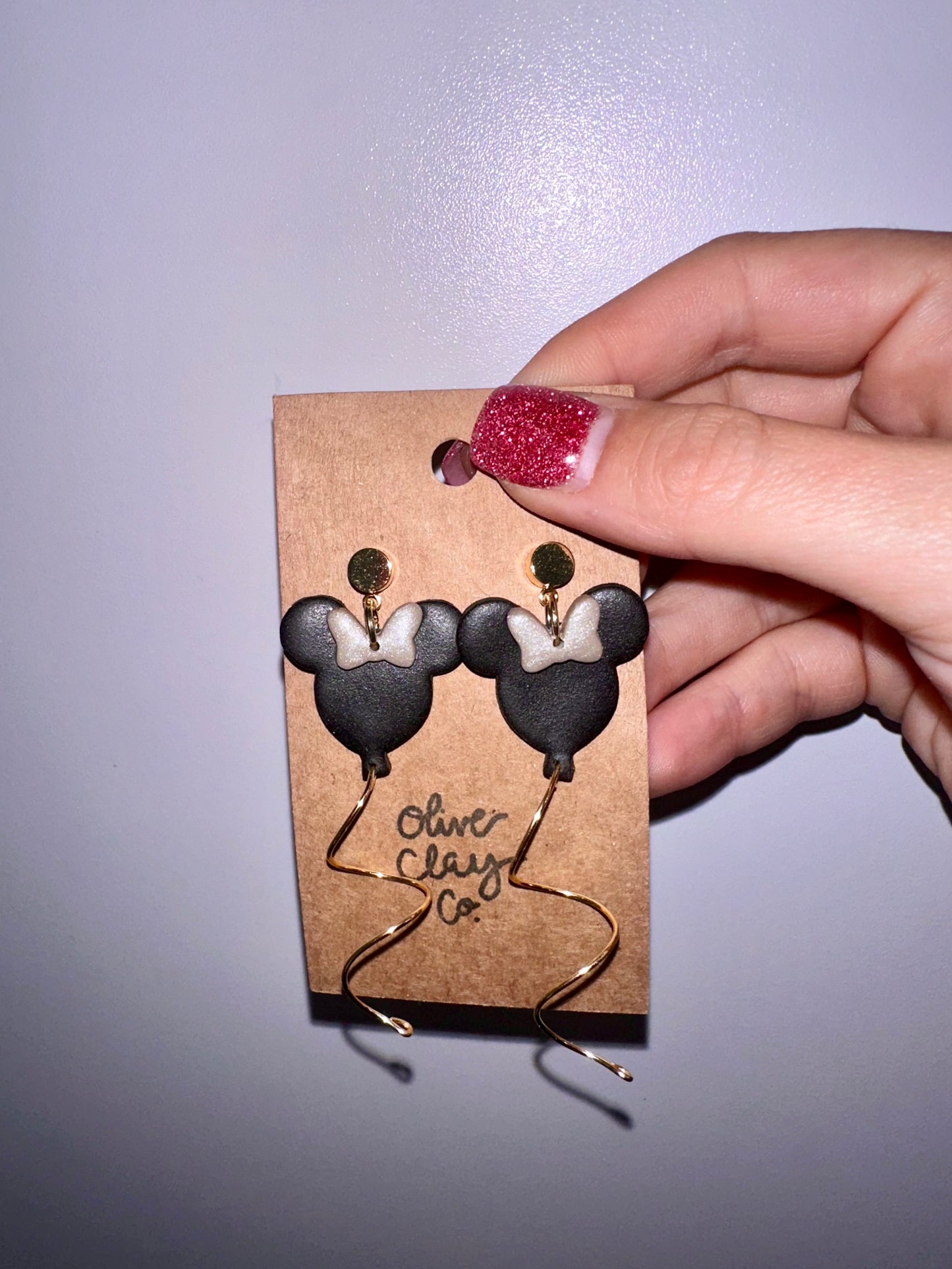 Mouse balloon earrings