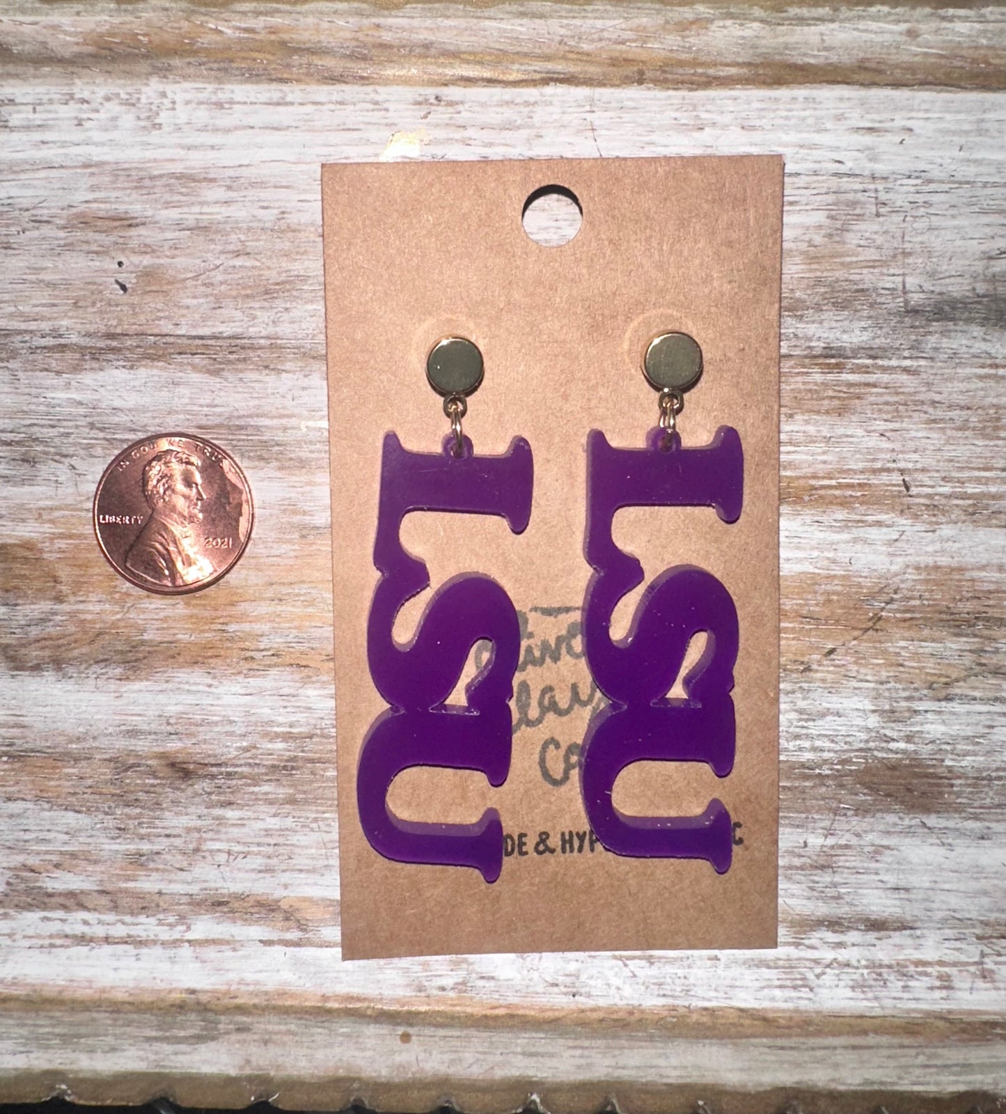 LSU Acrylic Earrings