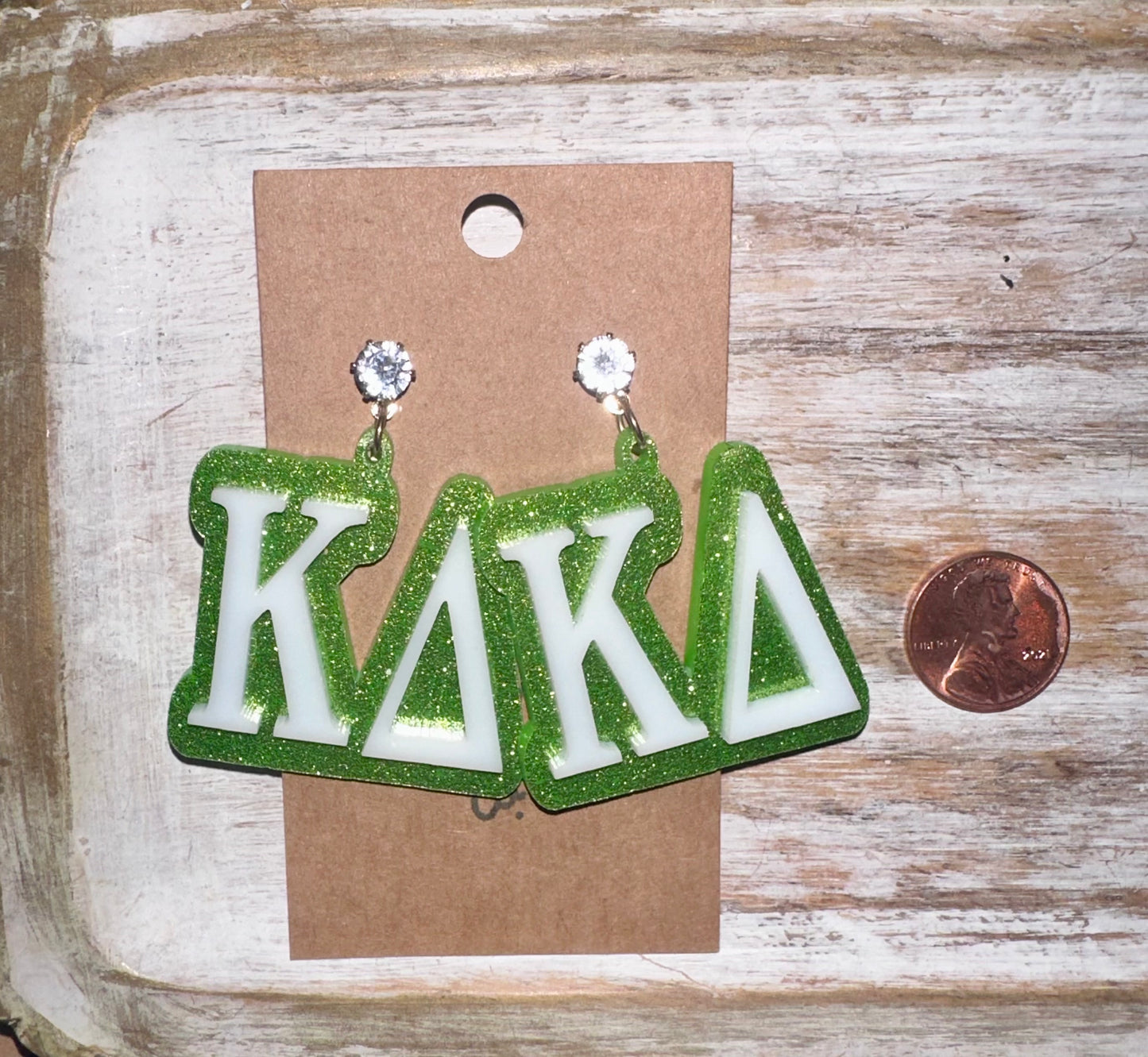 KD acrylic earrings
