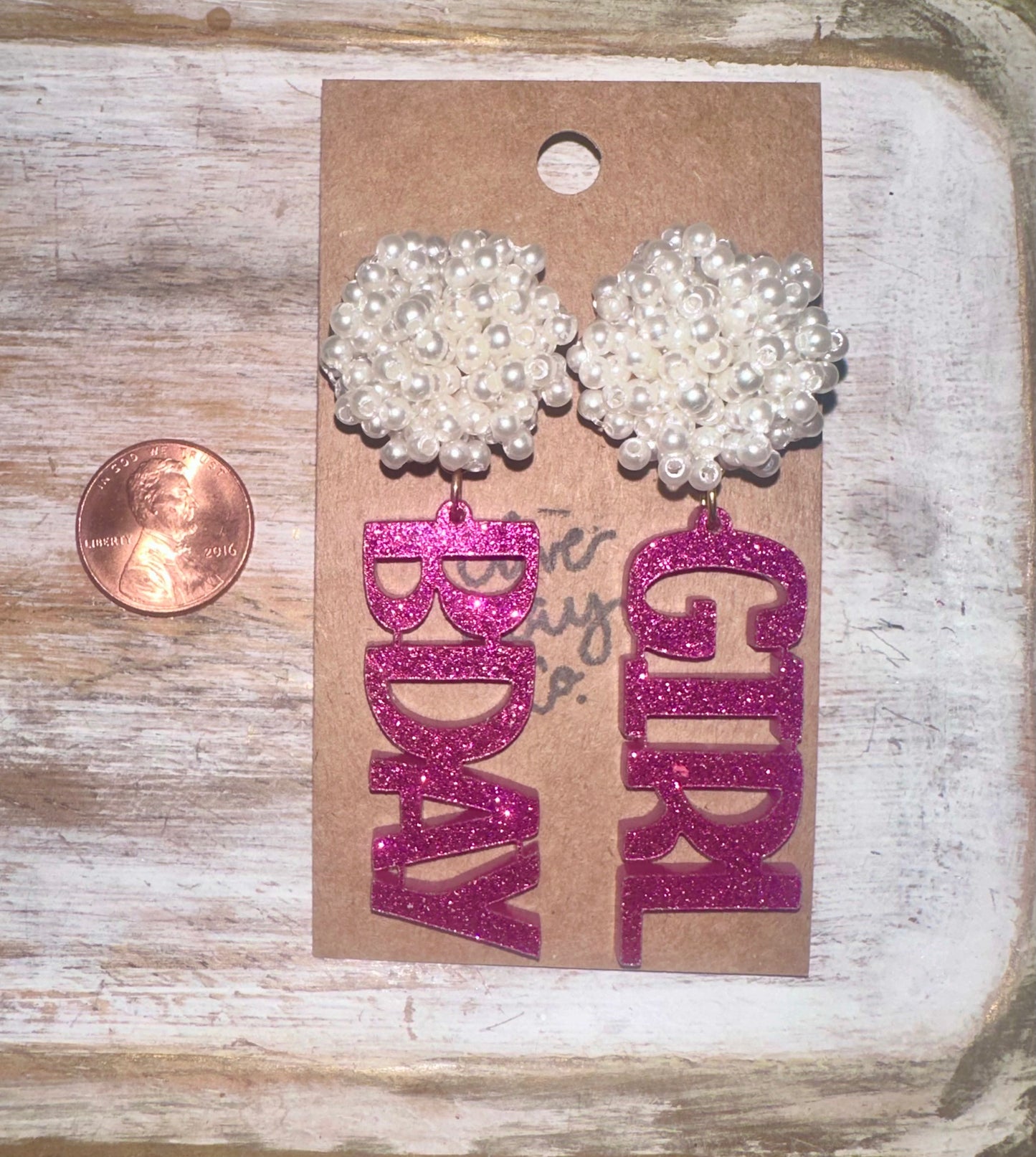 Birthday Girl Acrylic Earrings