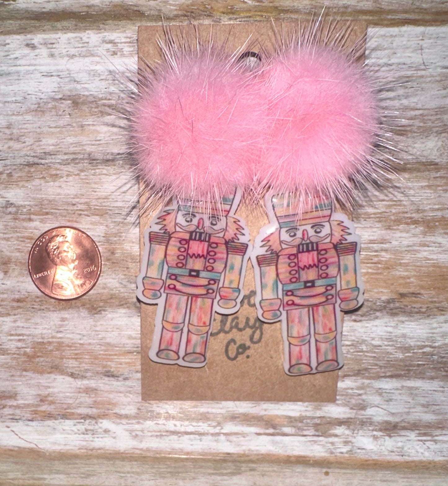 Nutcracker acrylic earrings