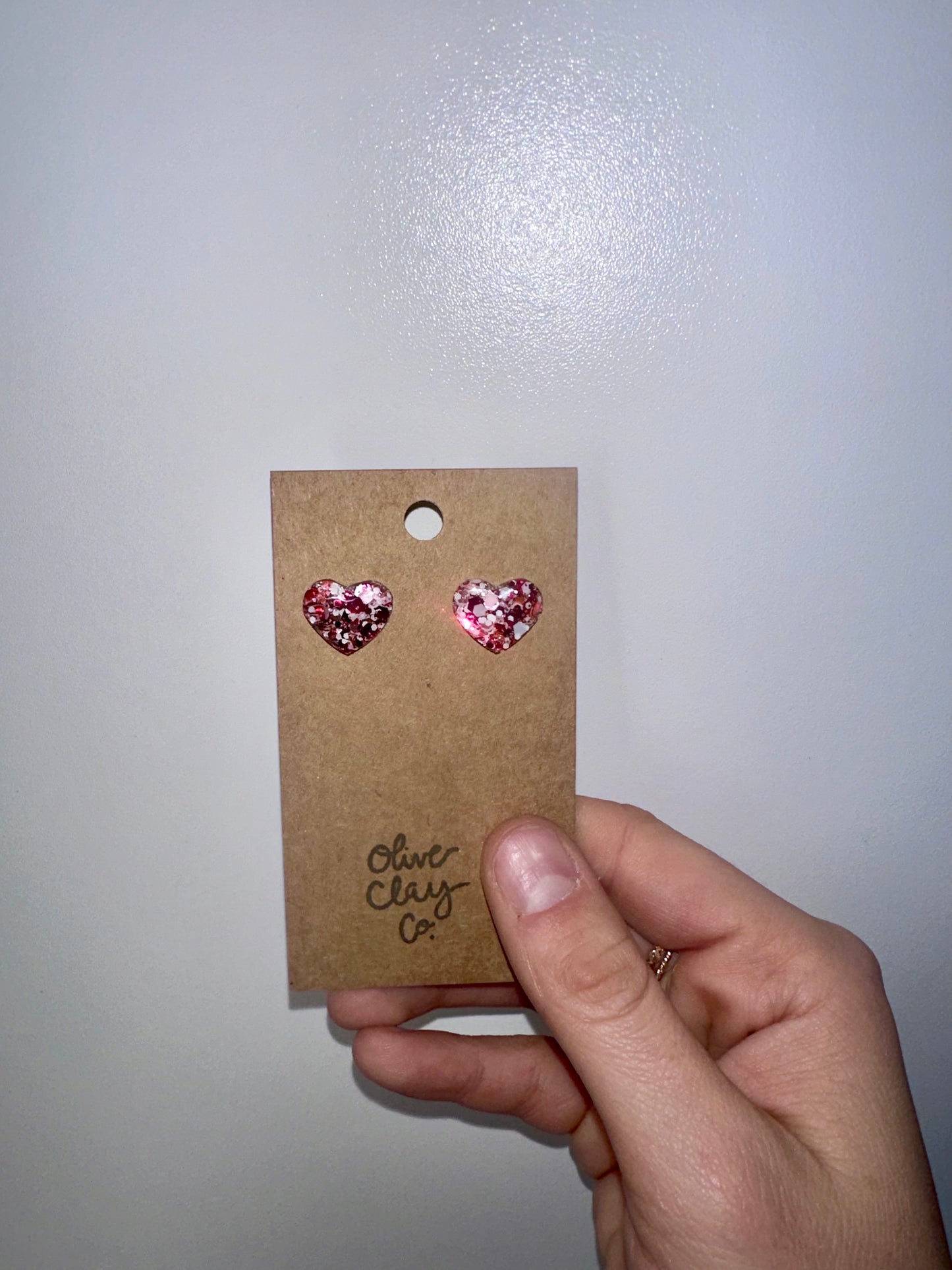 Resin Heart studs