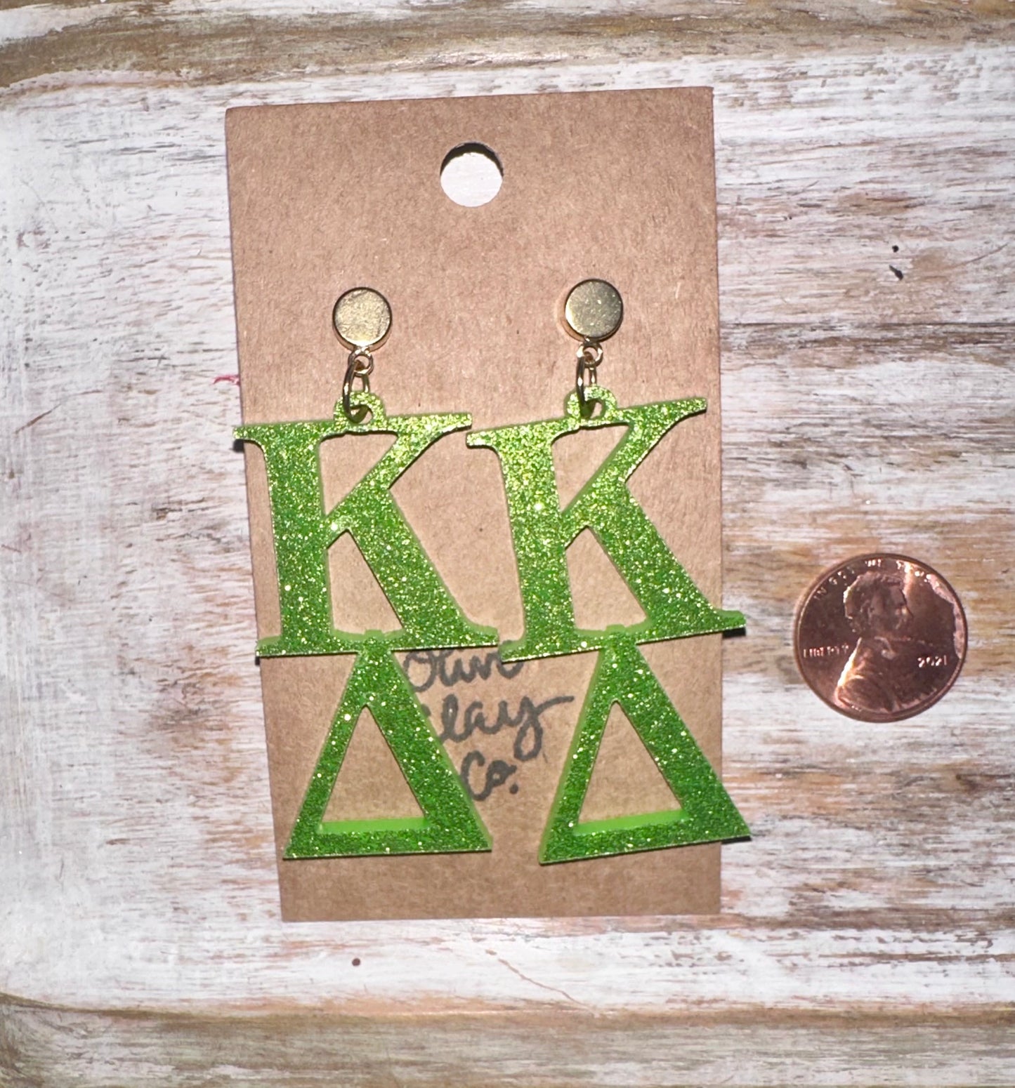KD acrylic earrings