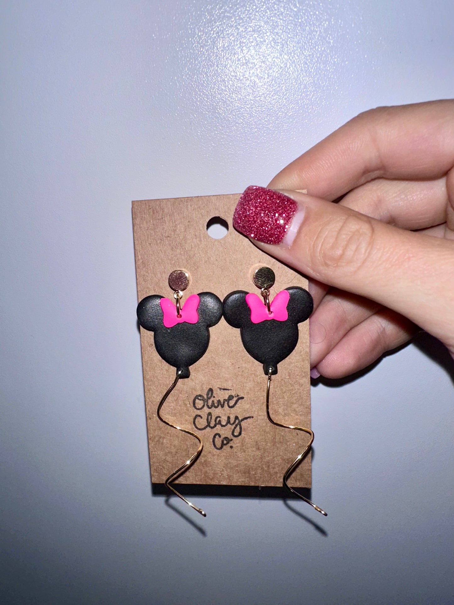 Mouse balloon earrings