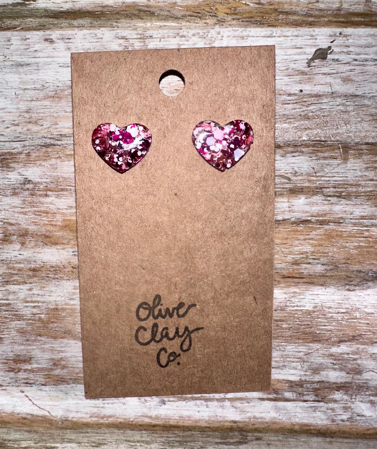 Resin Heart studs