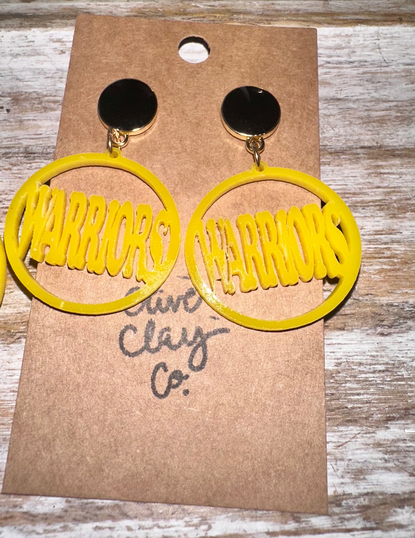 Warriors Acrylic Earrings