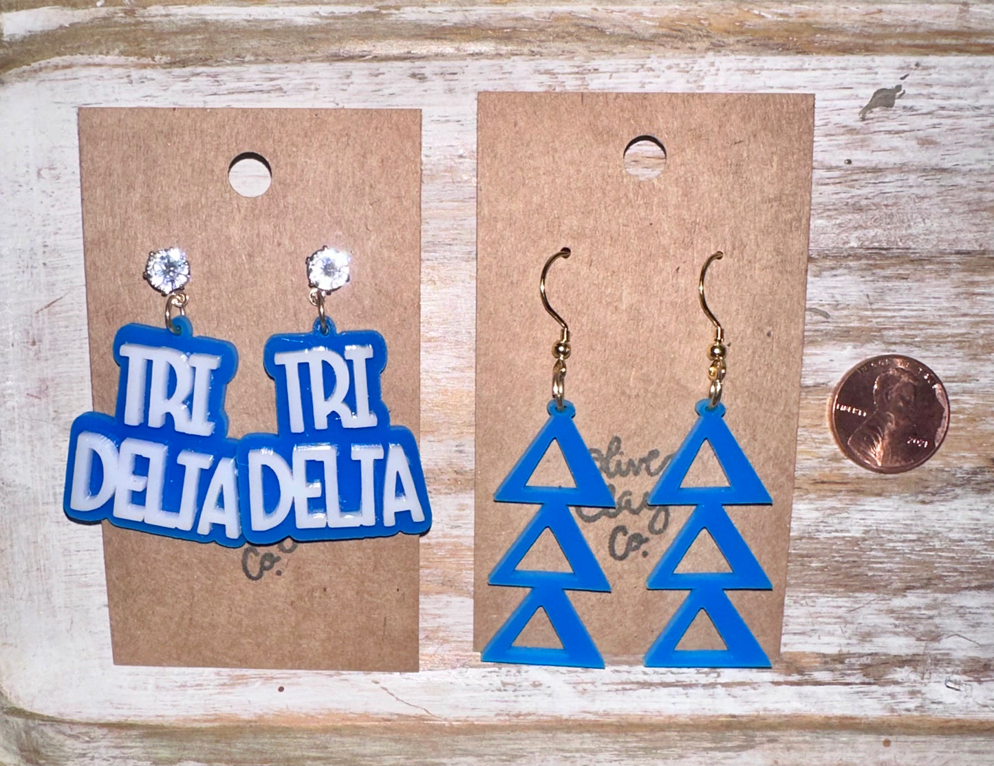 Tri Delta Earrings