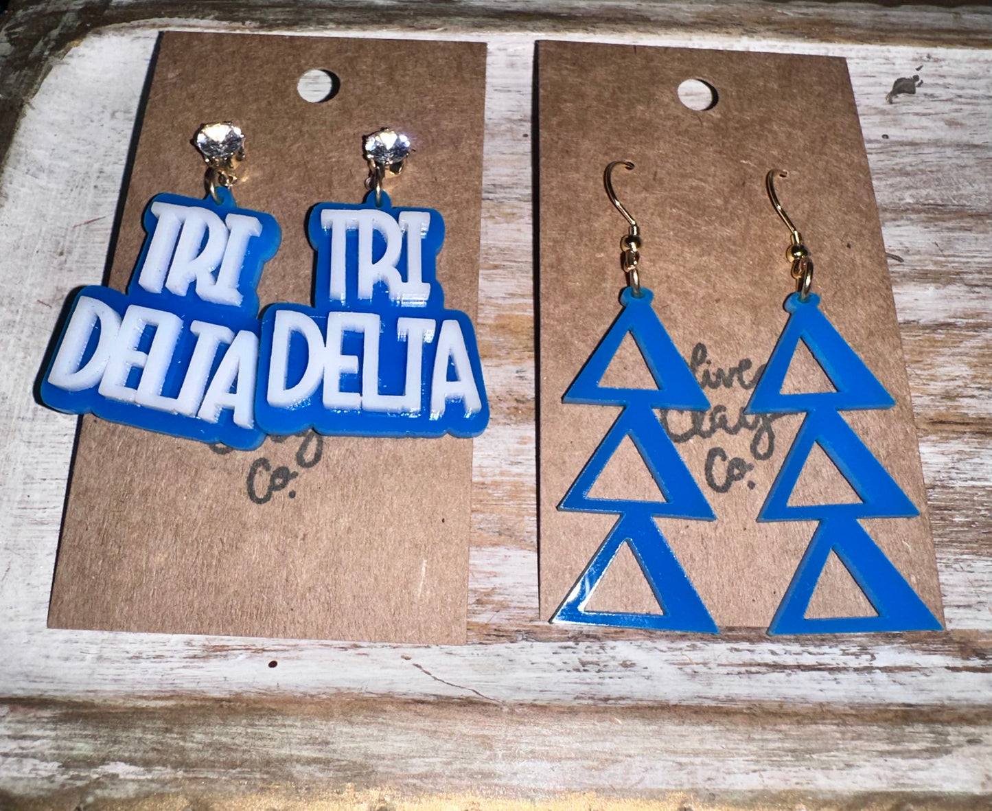 Tri Delta Earrings