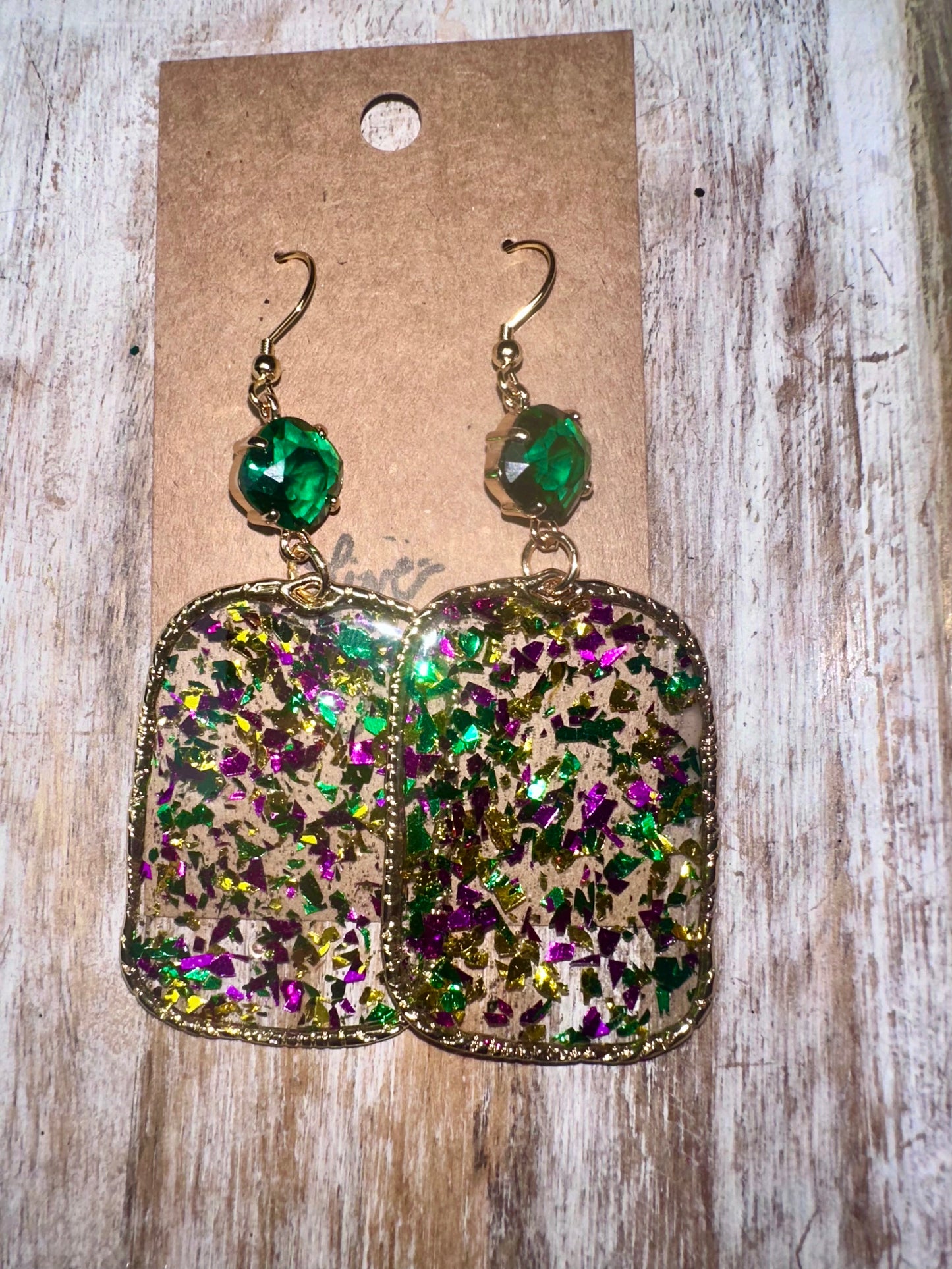 Large Glitter resin hoops