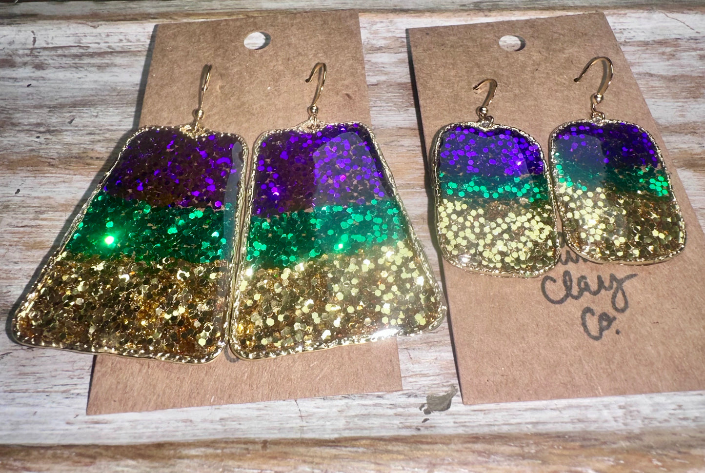 Mardi Gras earrings