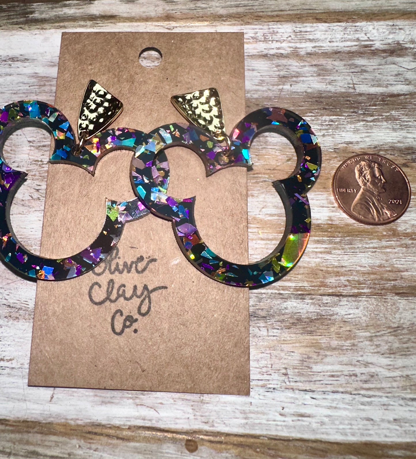 Mouse acrylic earrings