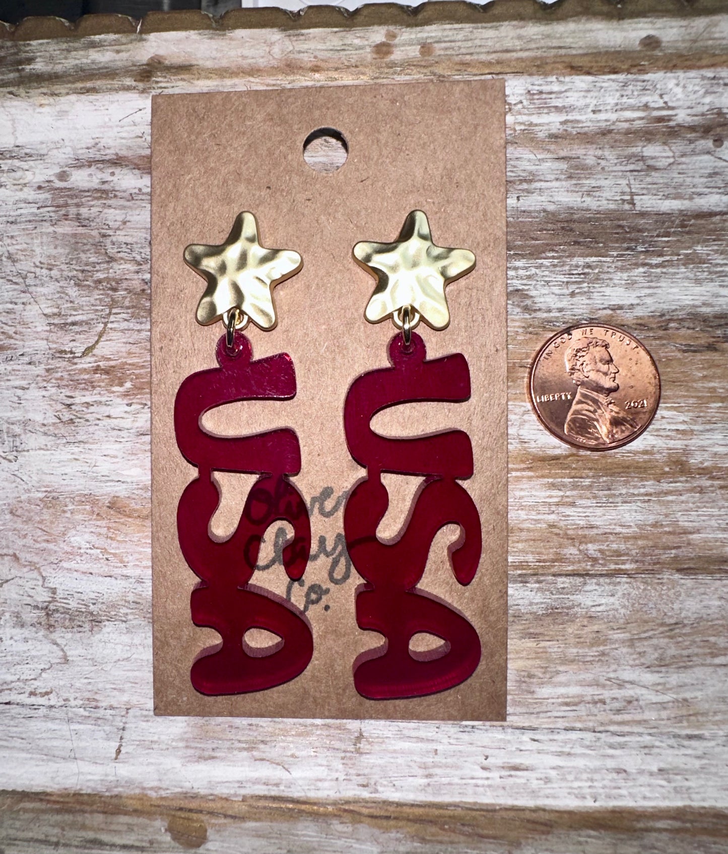 USA acrylic earrings