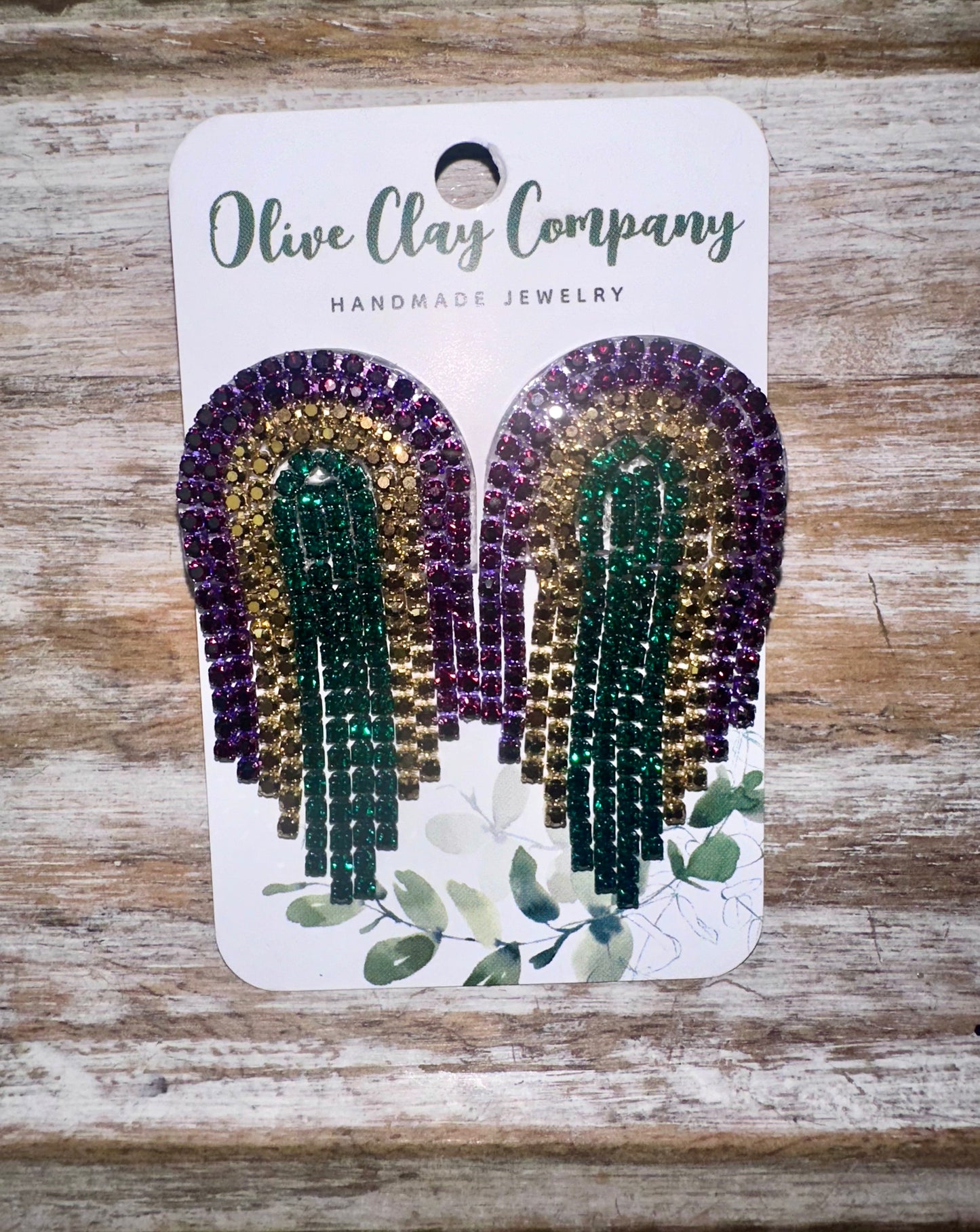 Mardi Gras earrings