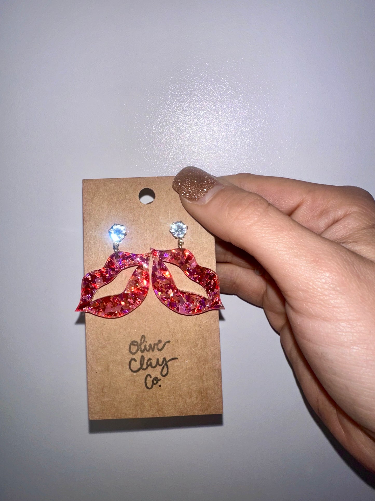 Small lips Valentine earrings