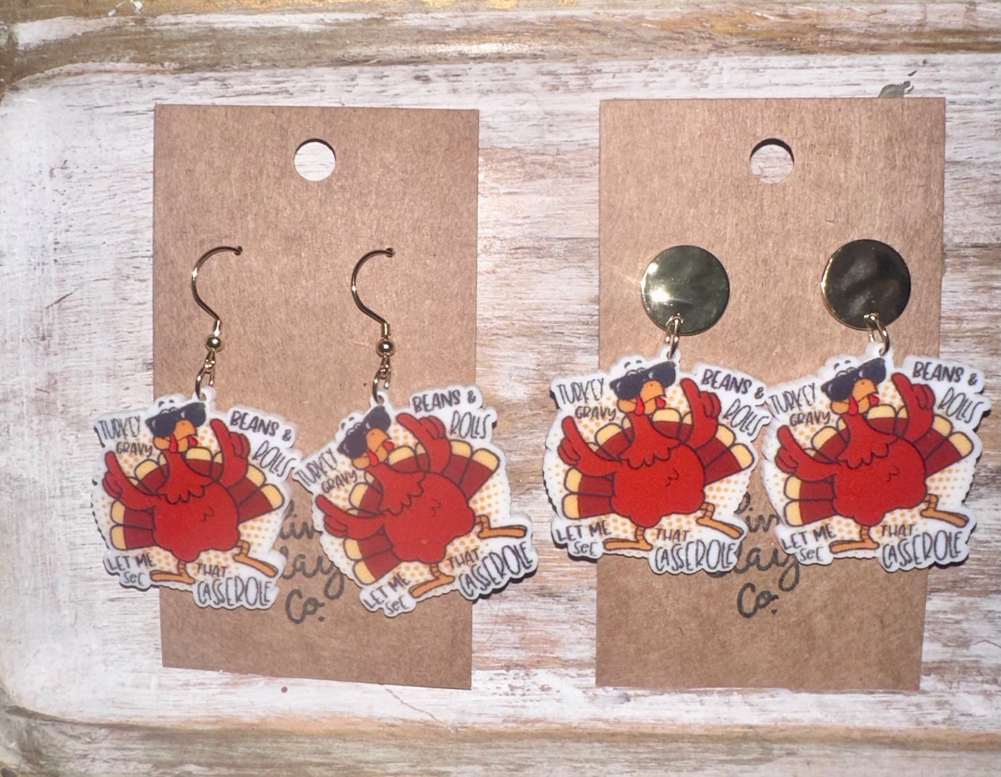 Turkey acrylic earrings