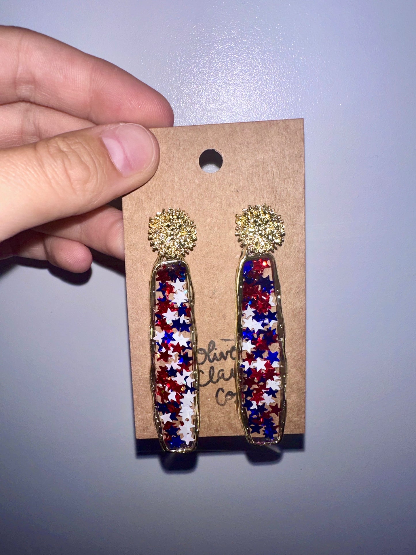 Star glitter earrings