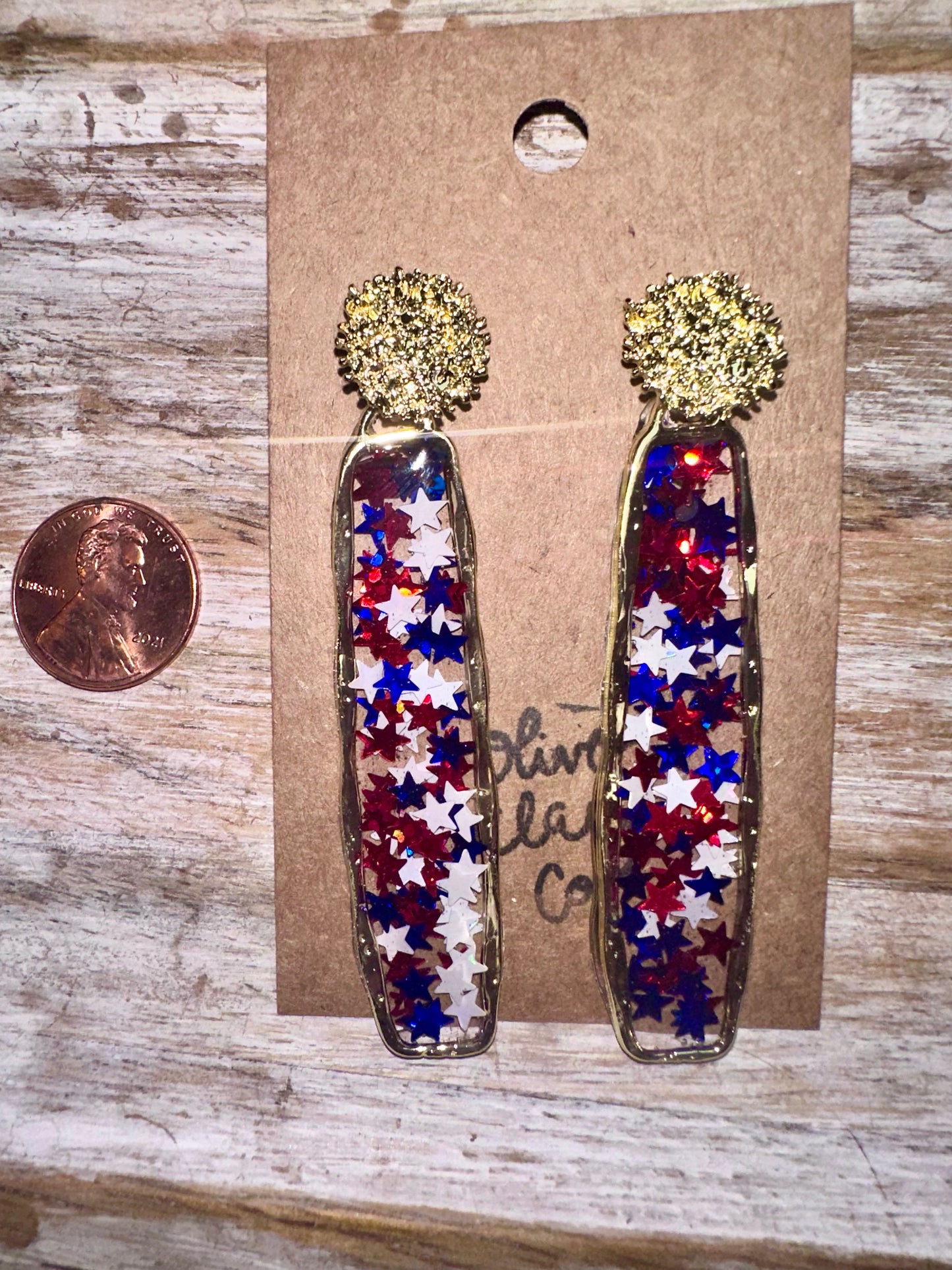 Star glitter earrings