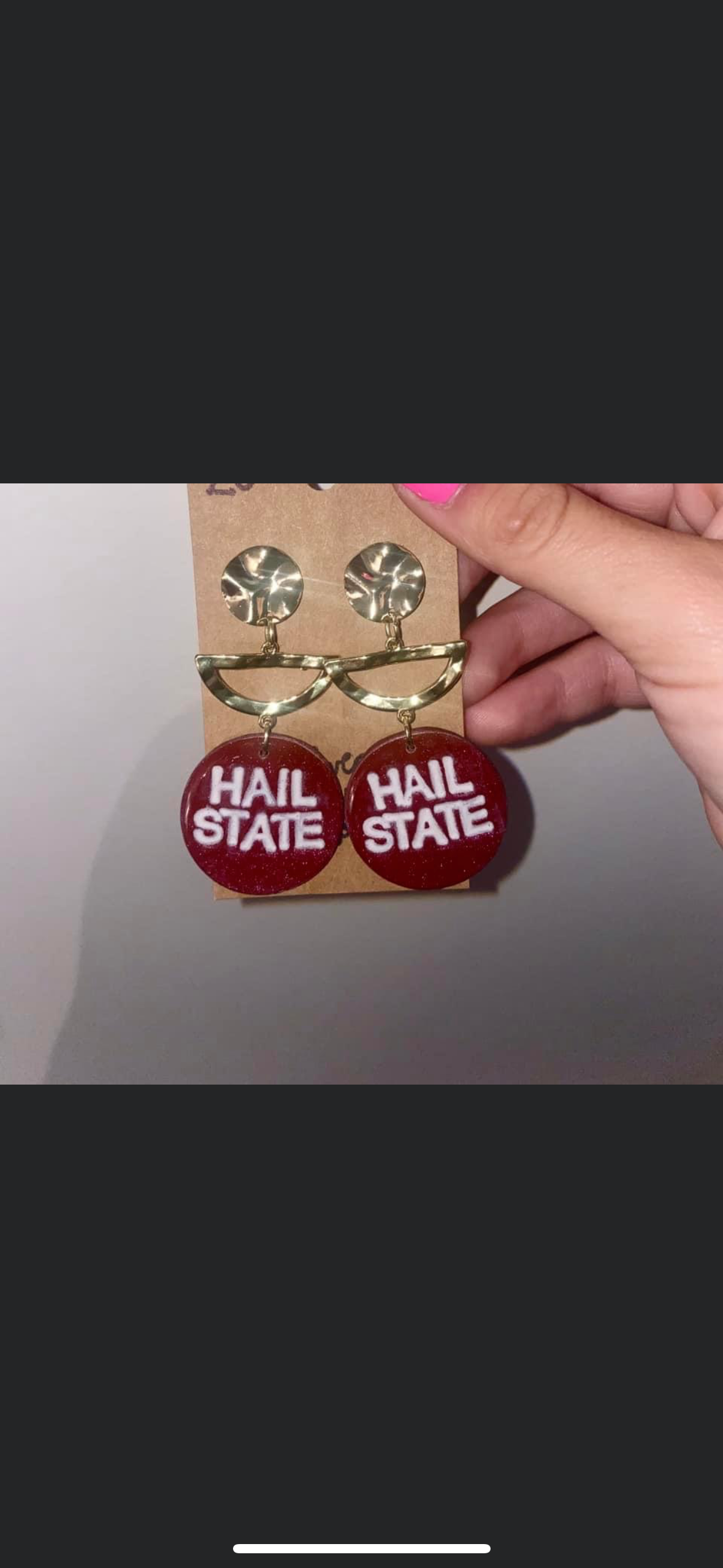 Hail State Clay Earrings