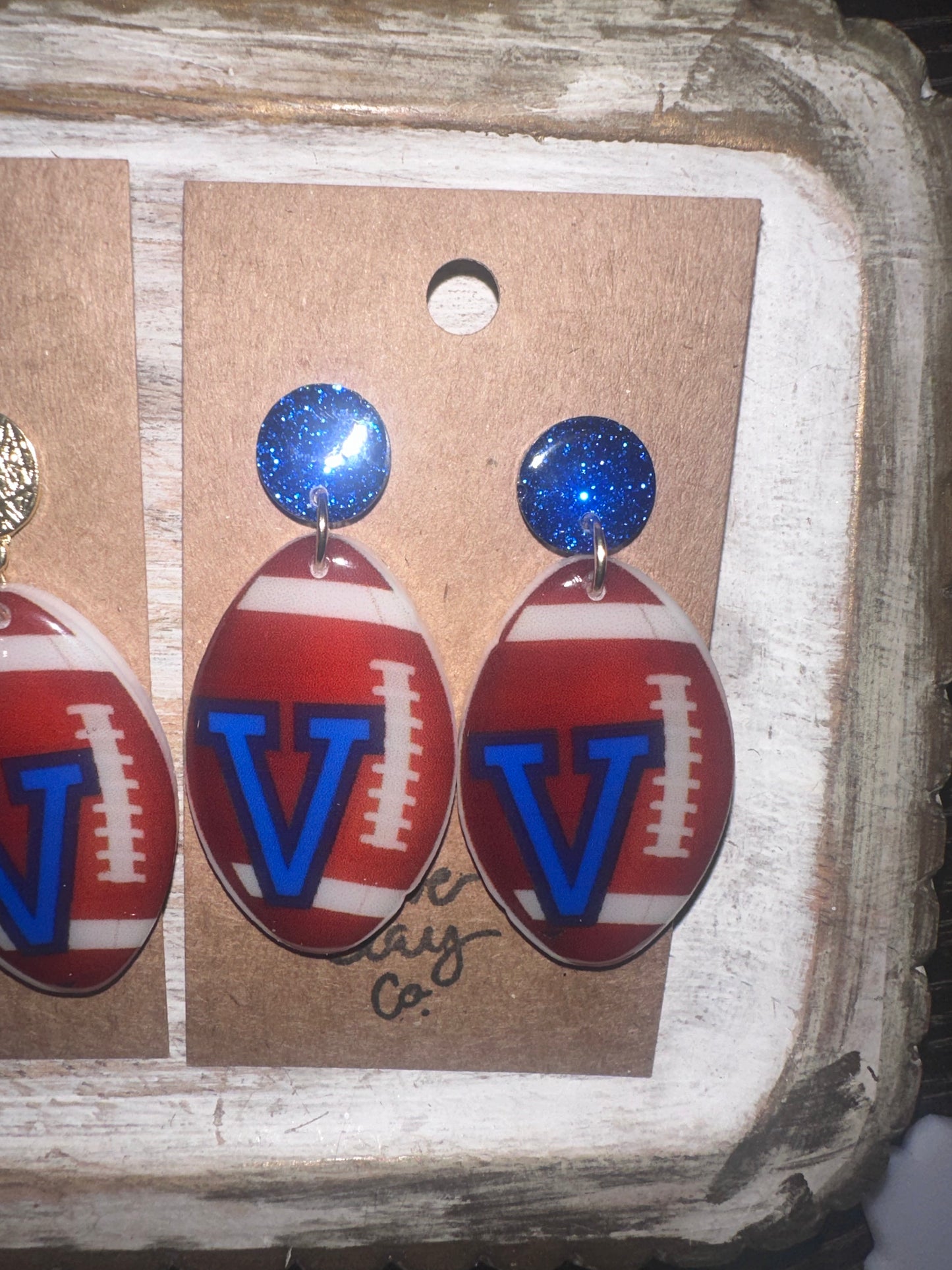 Vancleave football earrings