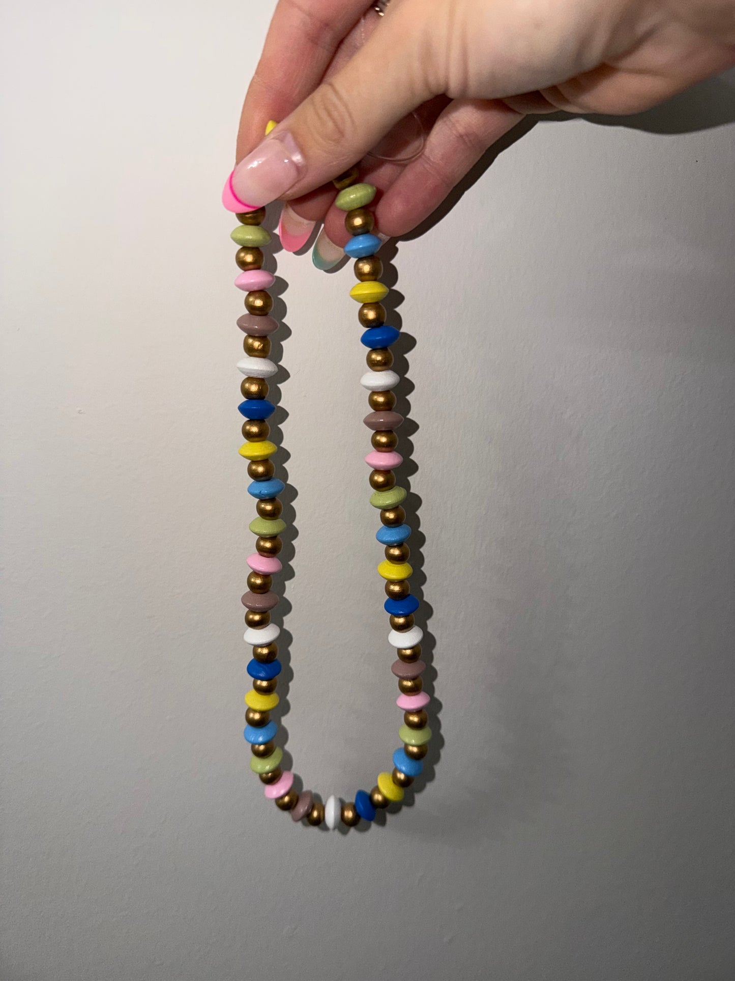 Wooden bead bracelet 18inches
